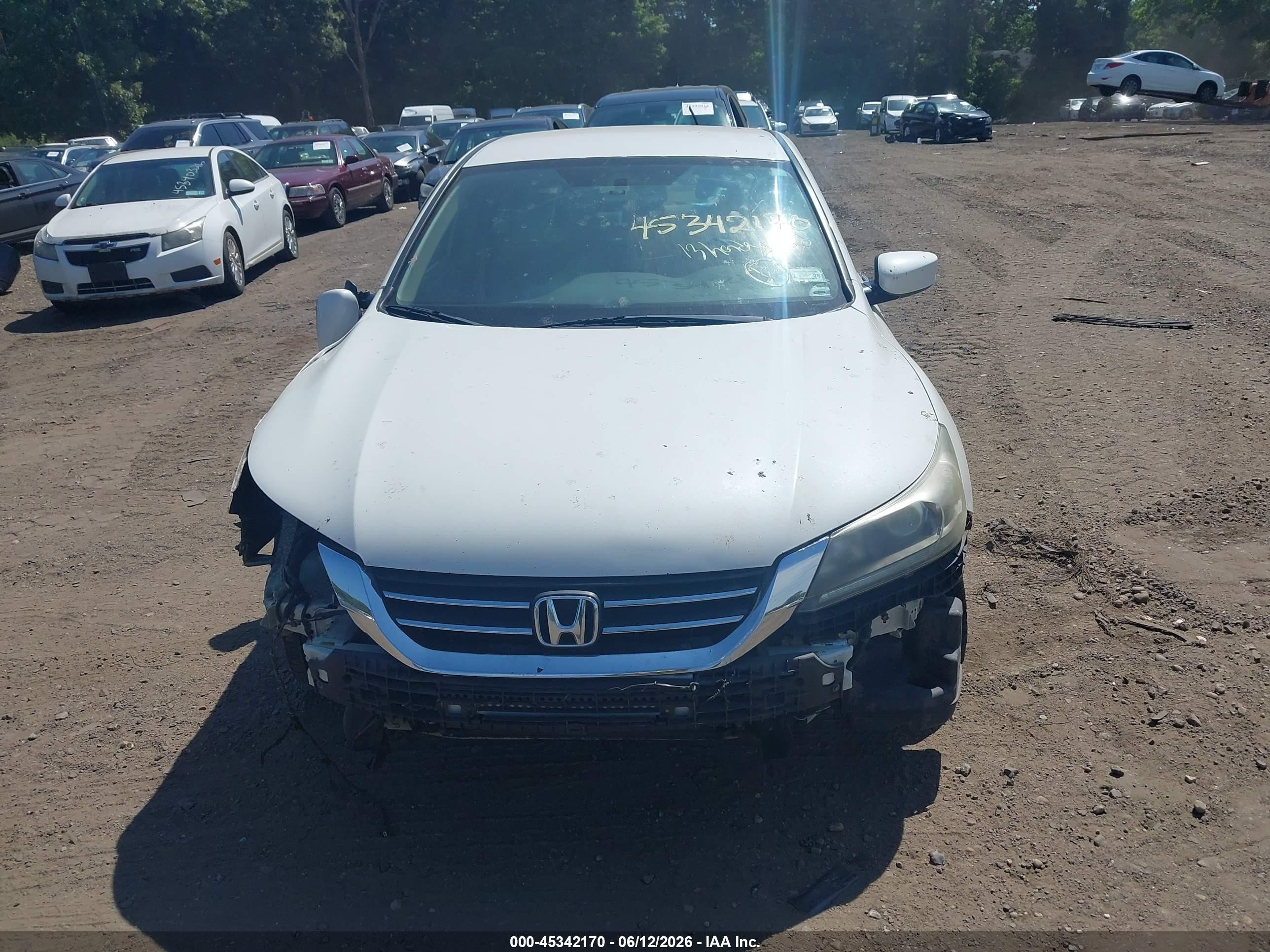 2013 Honda Accord Lx White vin: 1HGCR2F32DA050237