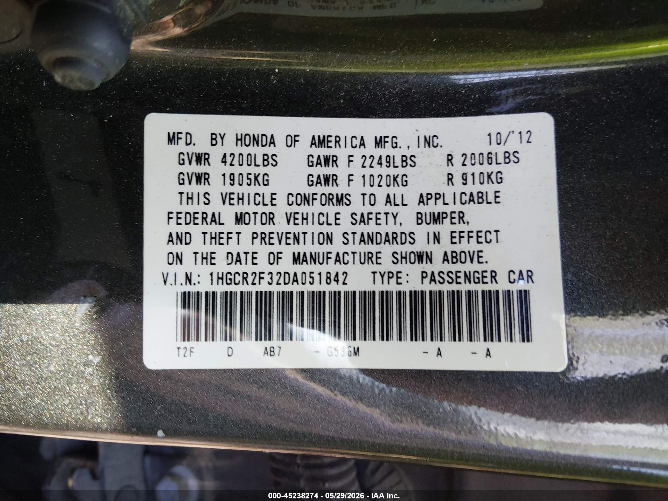 2013 Honda Accord Lx Black vin: 1HGCR2F32DA051842
