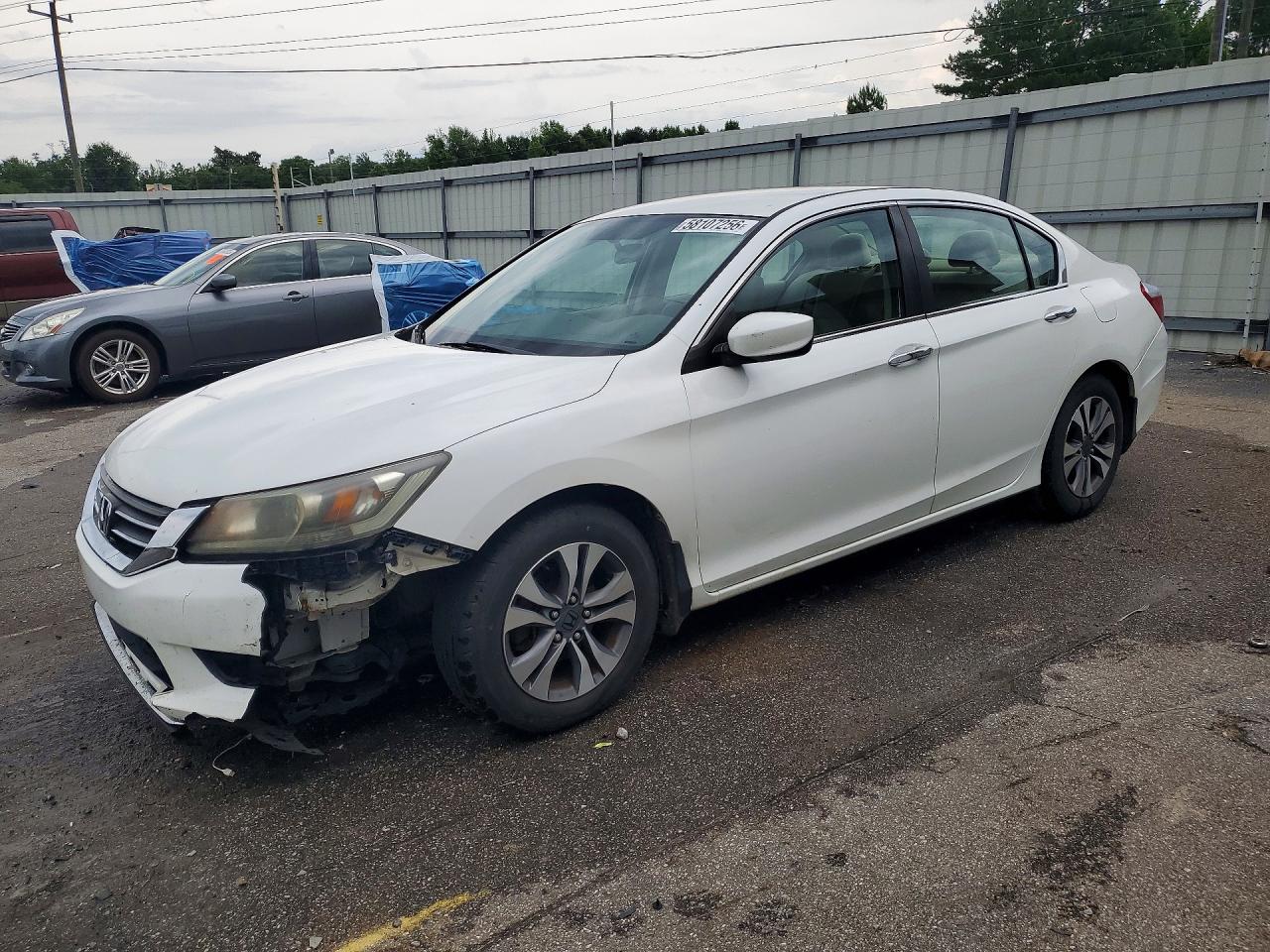 2013 Honda Accord Lx White vin: 1HGCR2F32DA064431