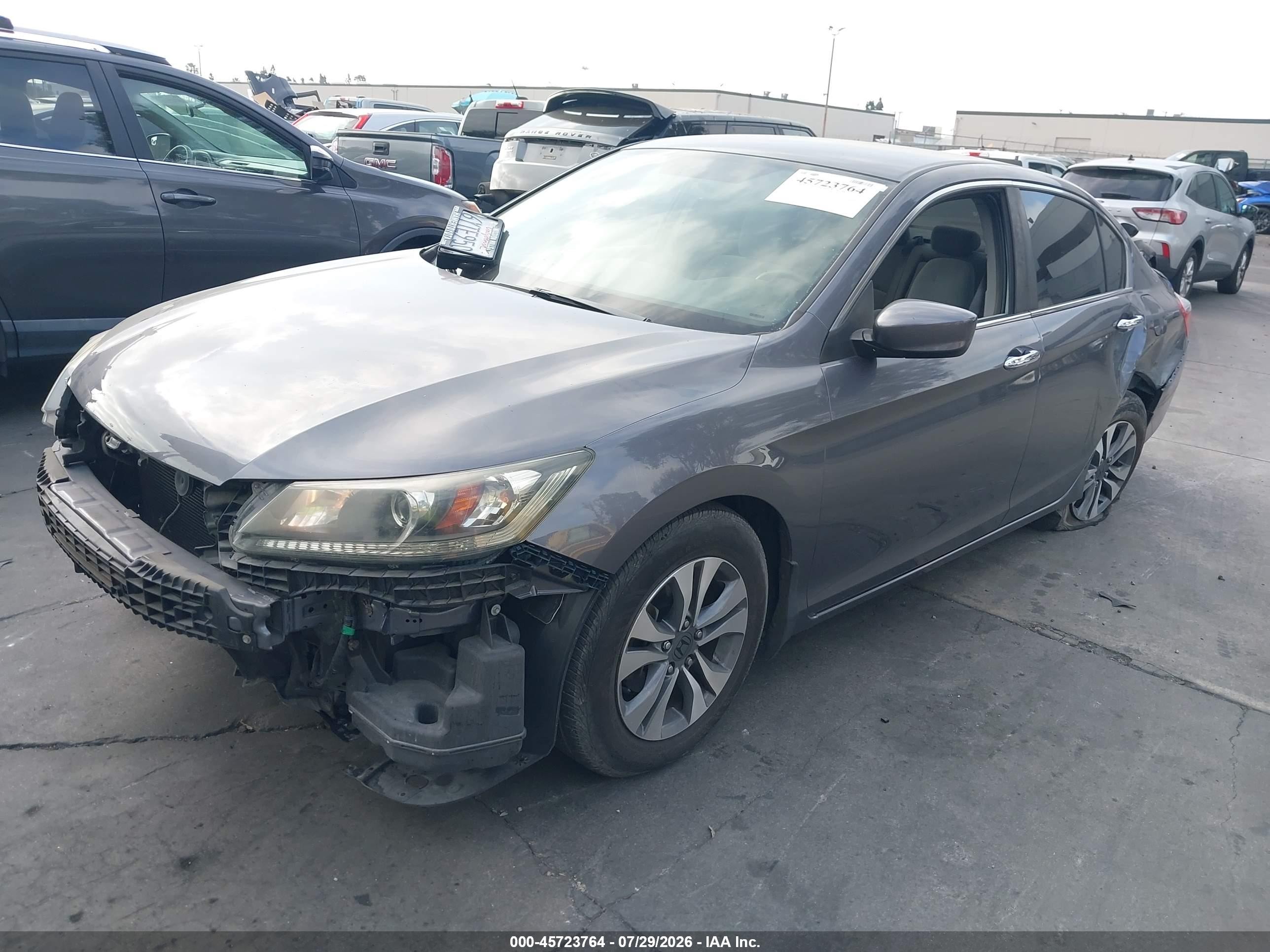 2013 Honda Accord Lx Gray vin: 1HGCR2F32DA067555