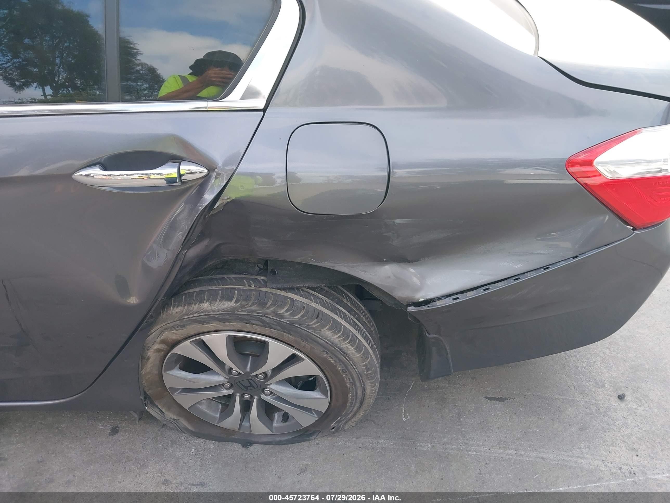 2013 Honda Accord Lx Gray vin: 1HGCR2F32DA067555