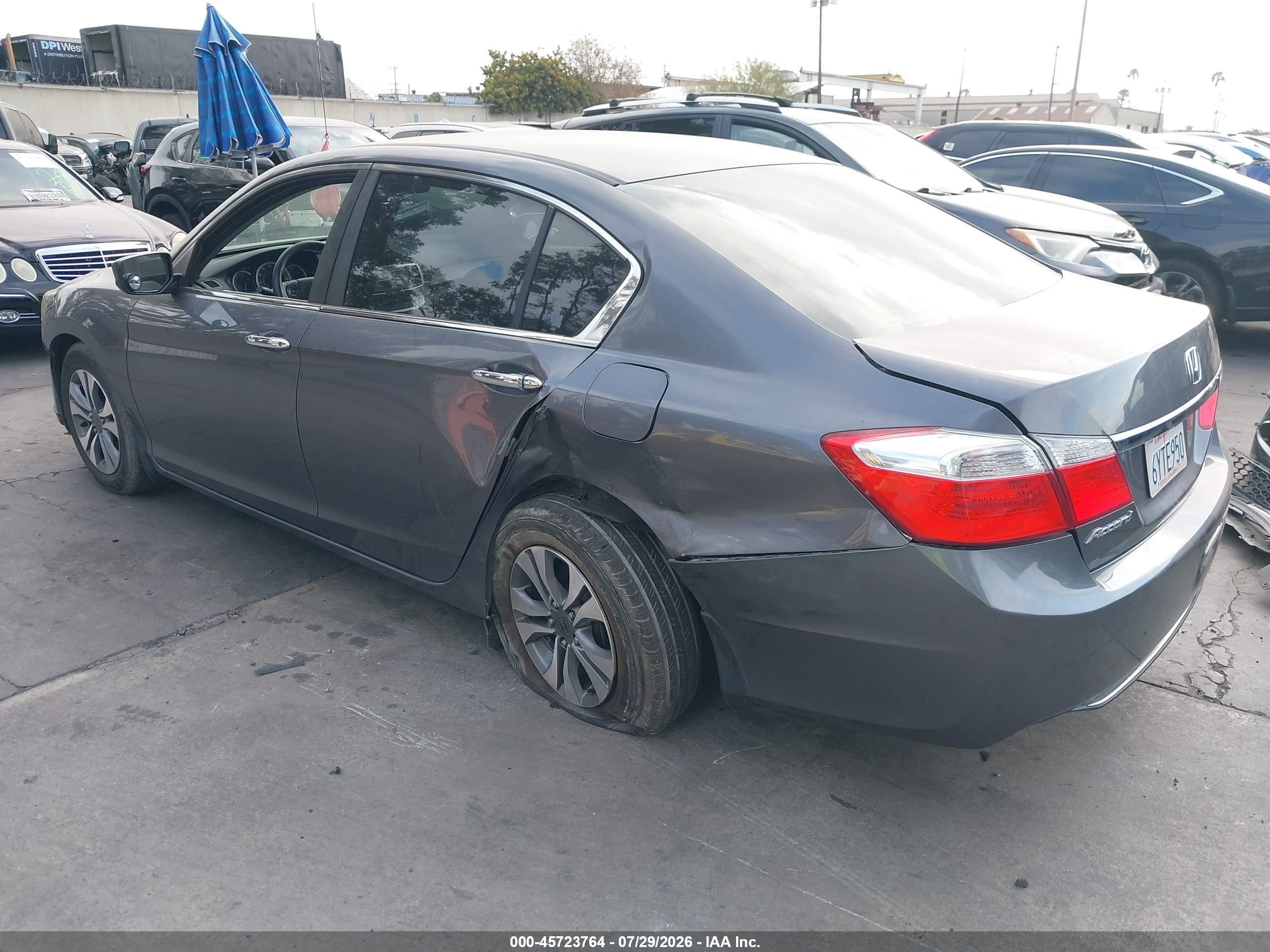 2013 Honda Accord Lx Gray vin: 1HGCR2F32DA067555