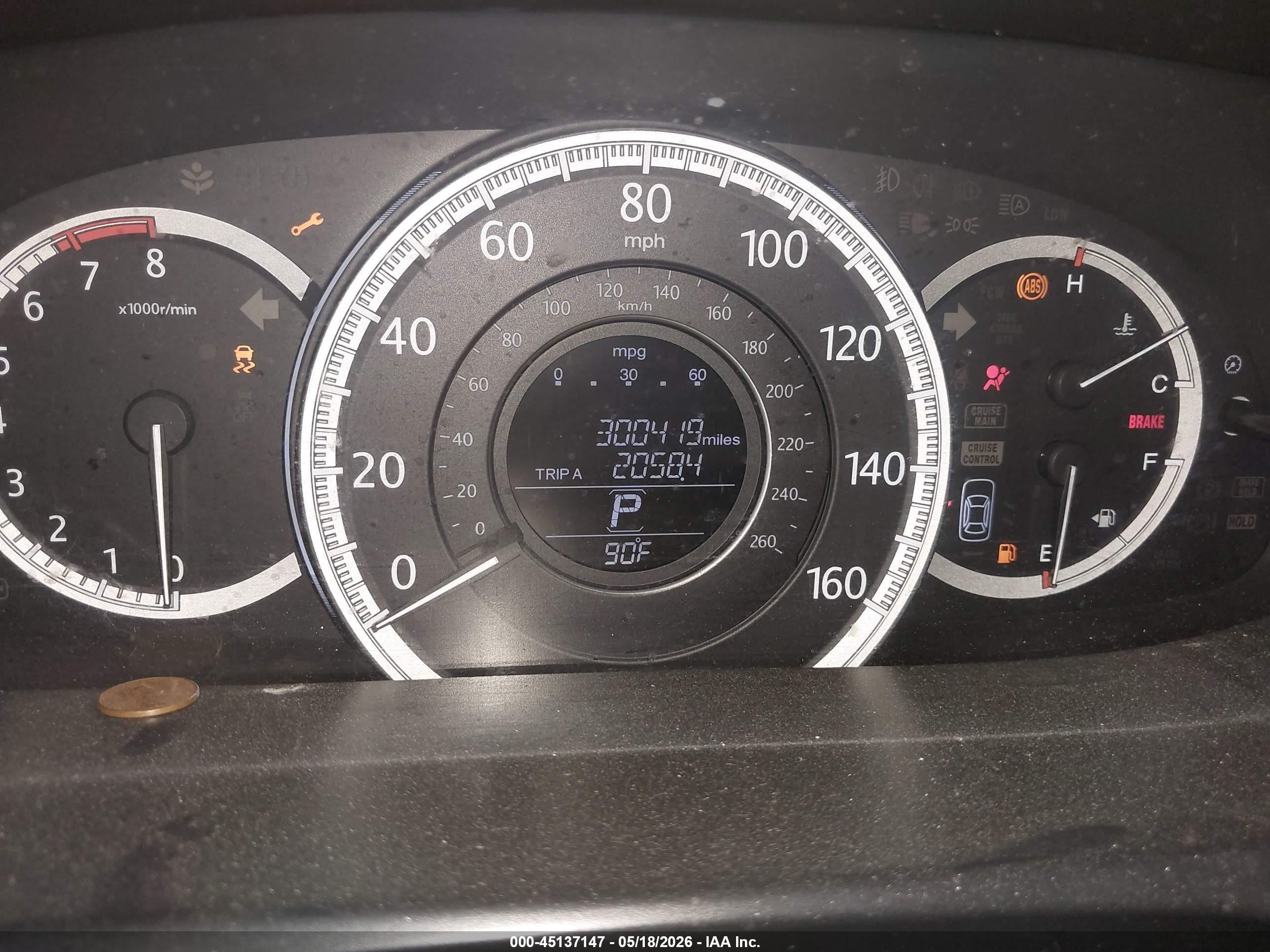 2013 Honda Accord Lx White vin: 1HGCR2F32DA088230