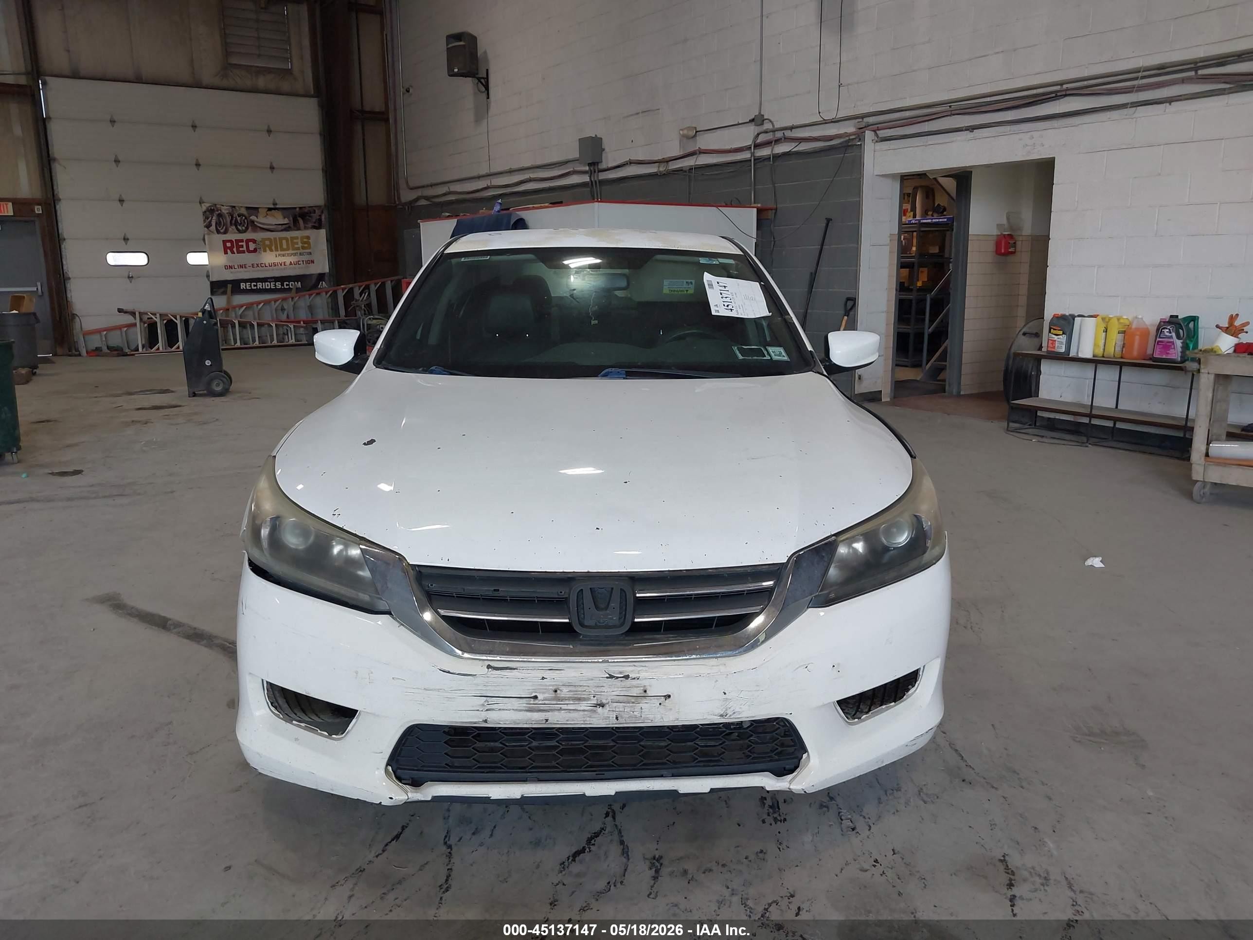 2013 Honda Accord Lx White vin: 1HGCR2F32DA088230