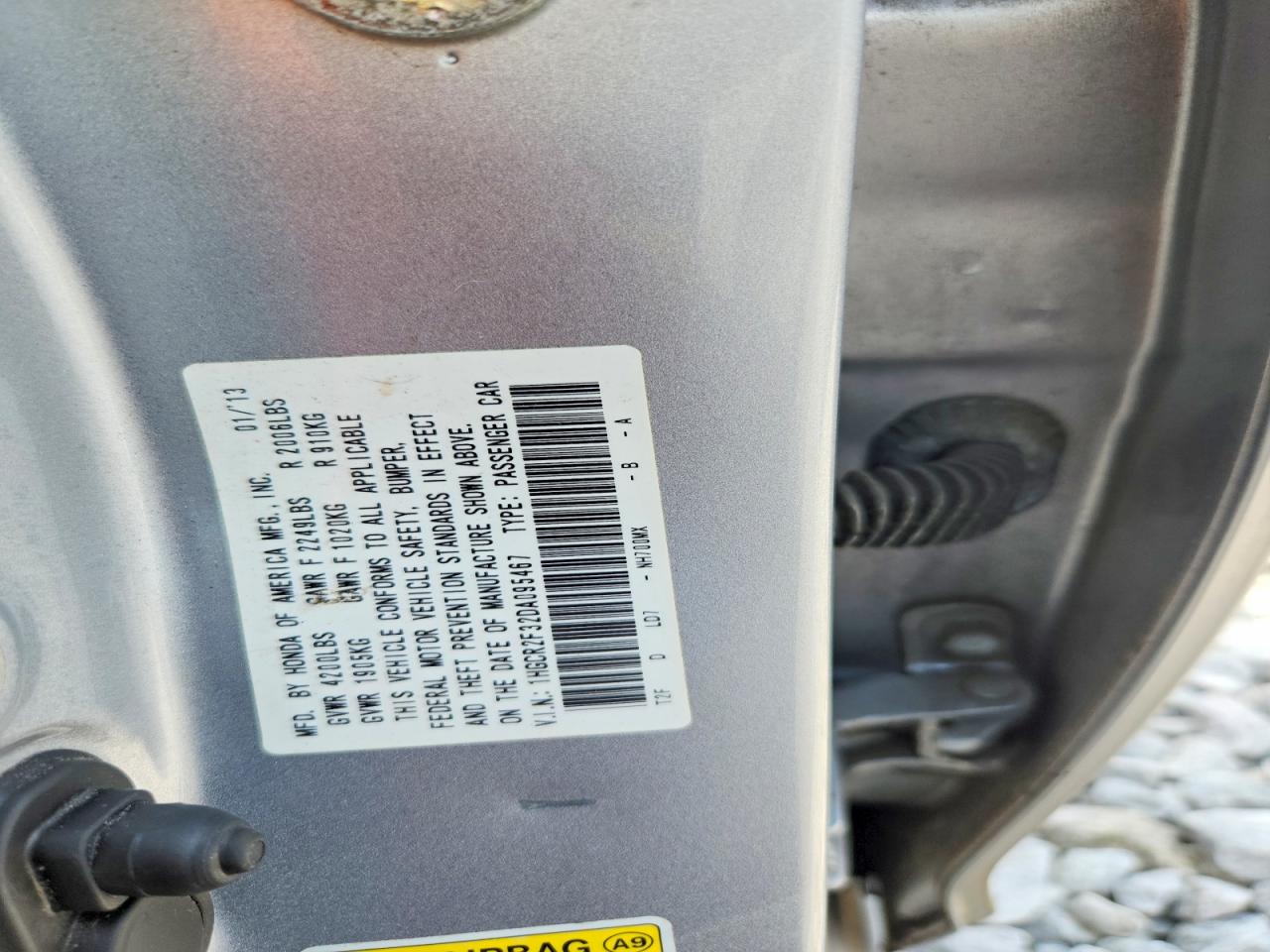 2013 Honda Accord Lx Серебряный vin: 1HGCR2F32DA095467