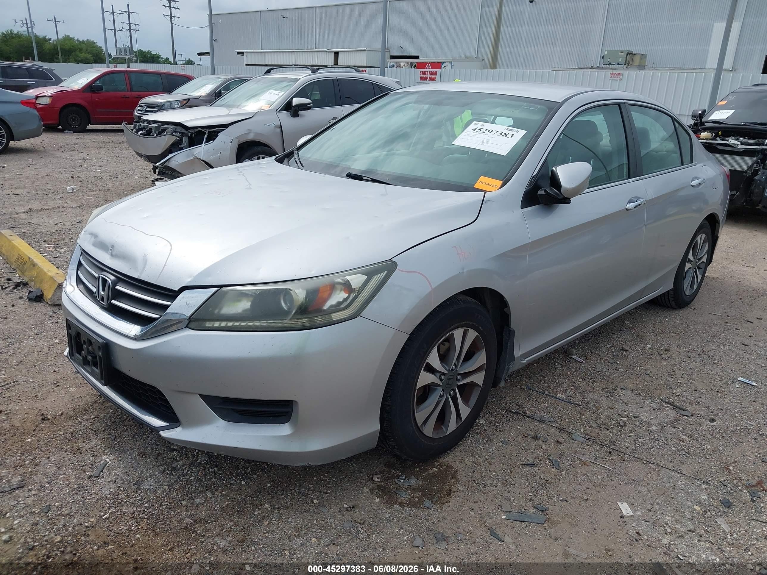 2013 Honda Accord Lx Silver vin: 1HGCR2F32DA101770