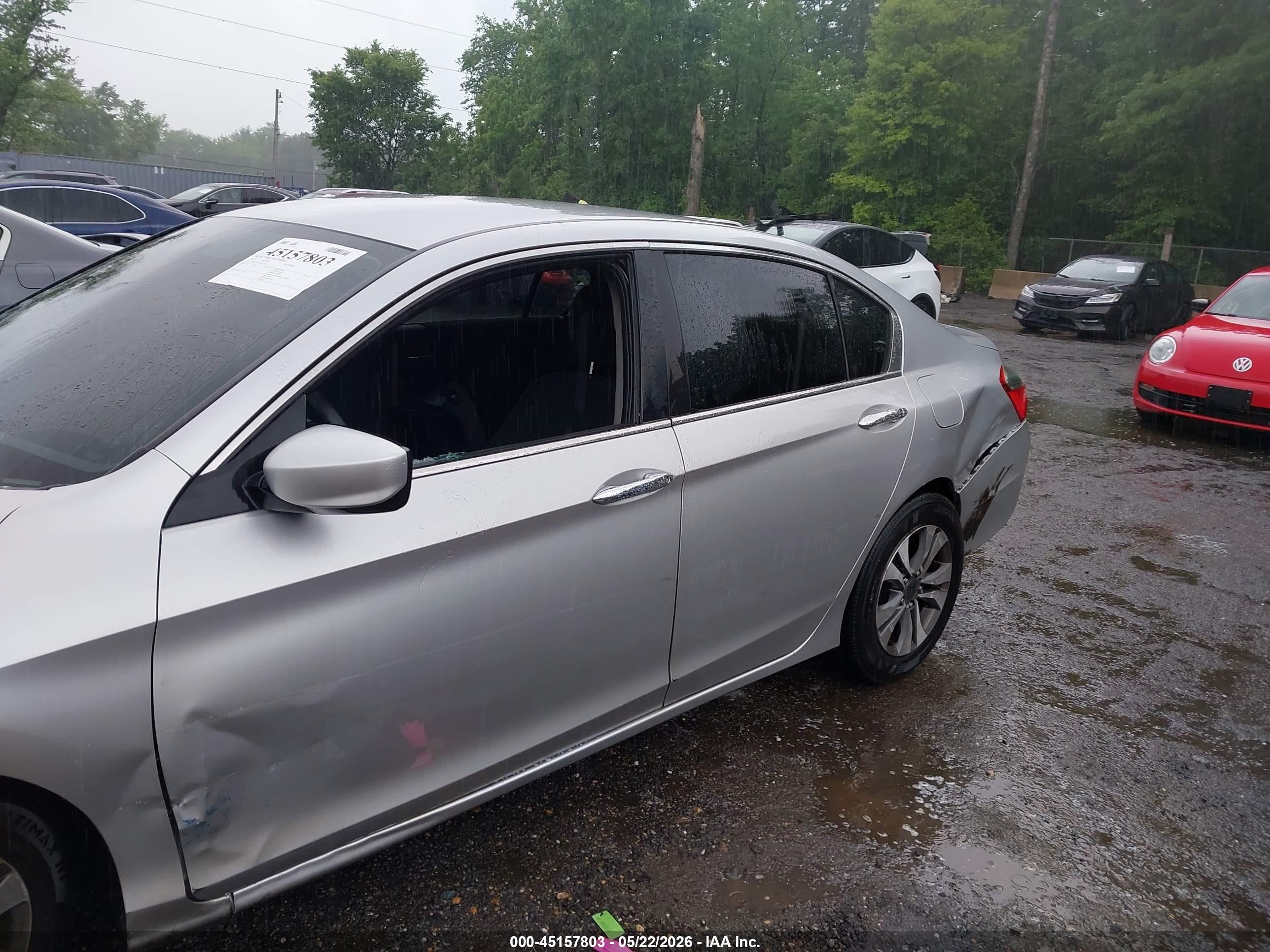 2013 Honda Accord Lx Silver vin: 1HGCR2F32DA123493