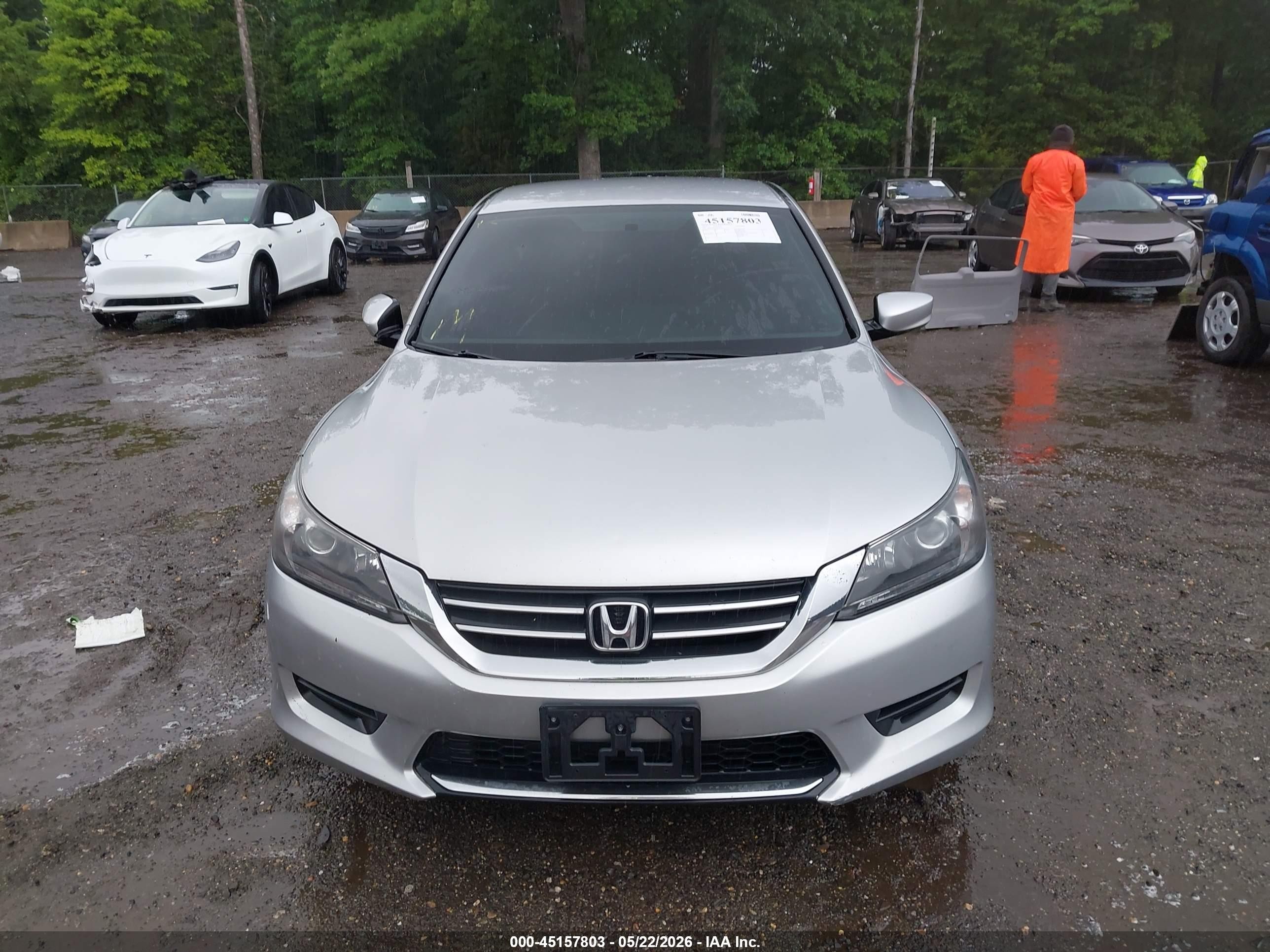 2013 Honda Accord Lx Silver vin: 1HGCR2F32DA123493