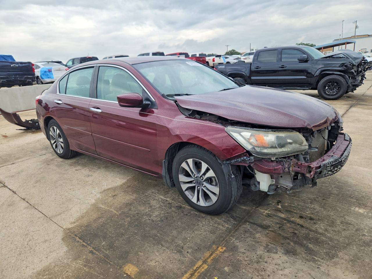 2013 Honda Accord Lx Burgundy vin: 1HGCR2F32DA126040