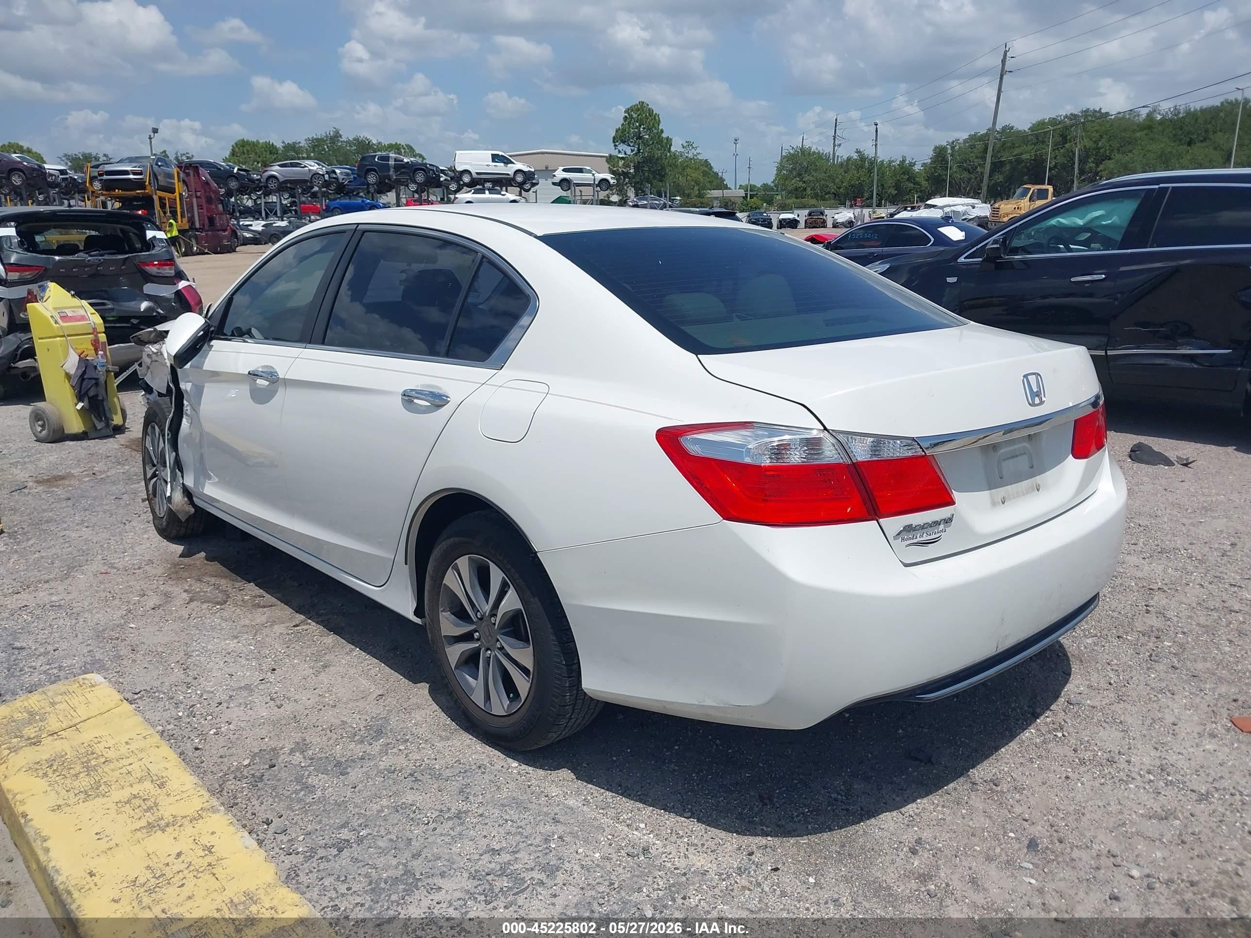 2013 Honda Accord Lx White vin: 1HGCR2F32DA146708