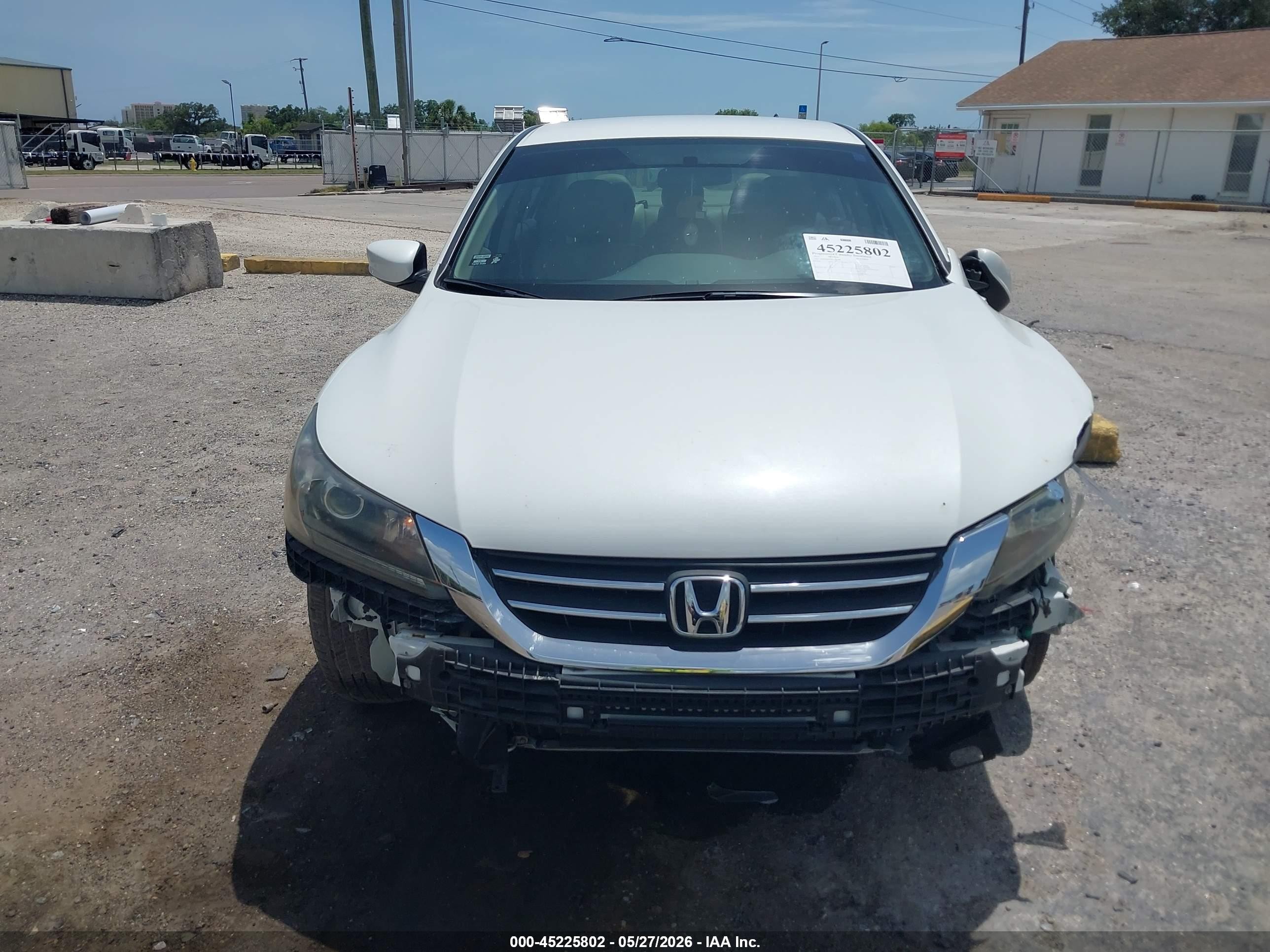 2013 Honda Accord Lx White vin: 1HGCR2F32DA146708