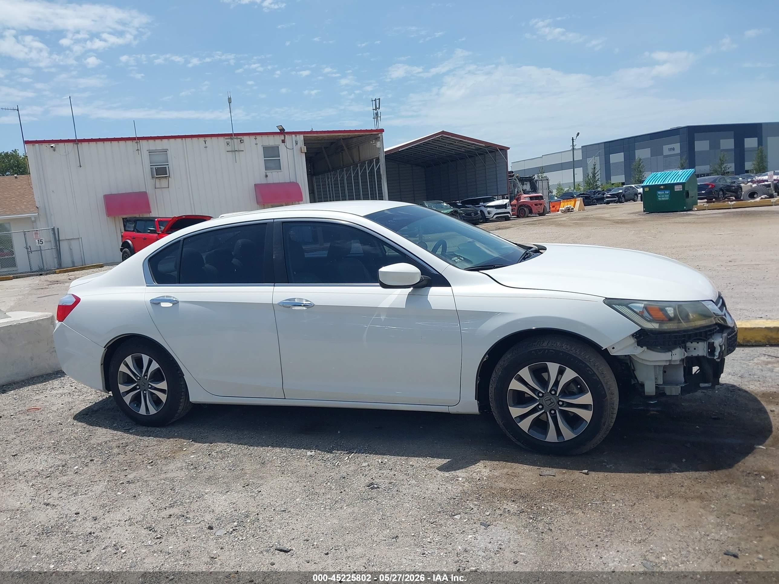 2013 Honda Accord Lx White vin: 1HGCR2F32DA146708