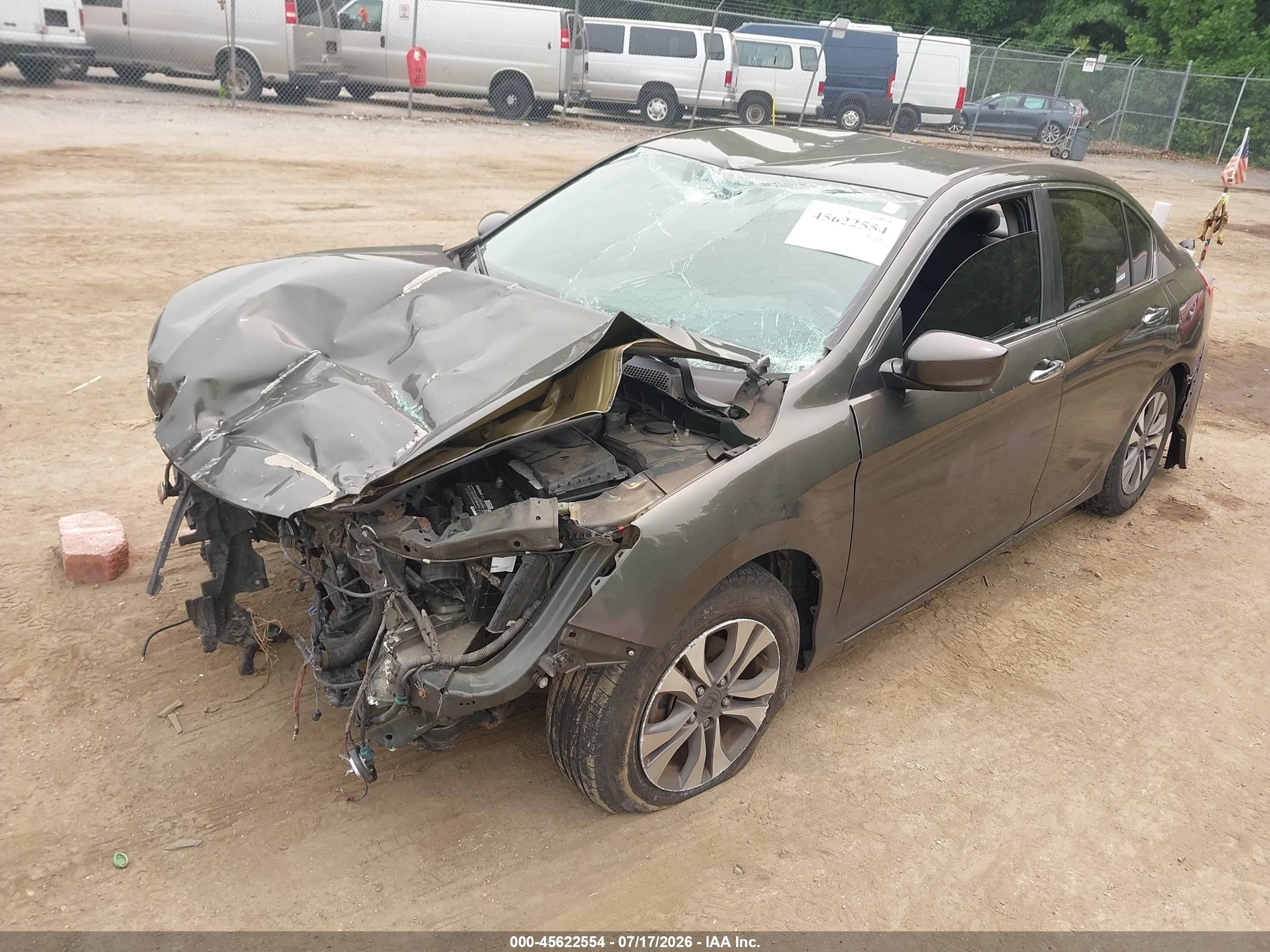 2013 Honda Accord Lx Gray vin: 1HGCR2F32DA152153