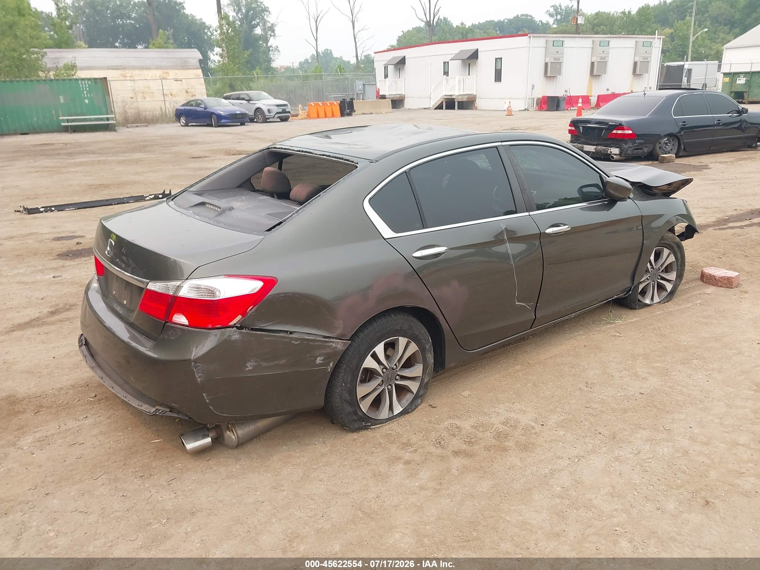 2013 Honda Accord Lx Gray vin: 1HGCR2F32DA152153