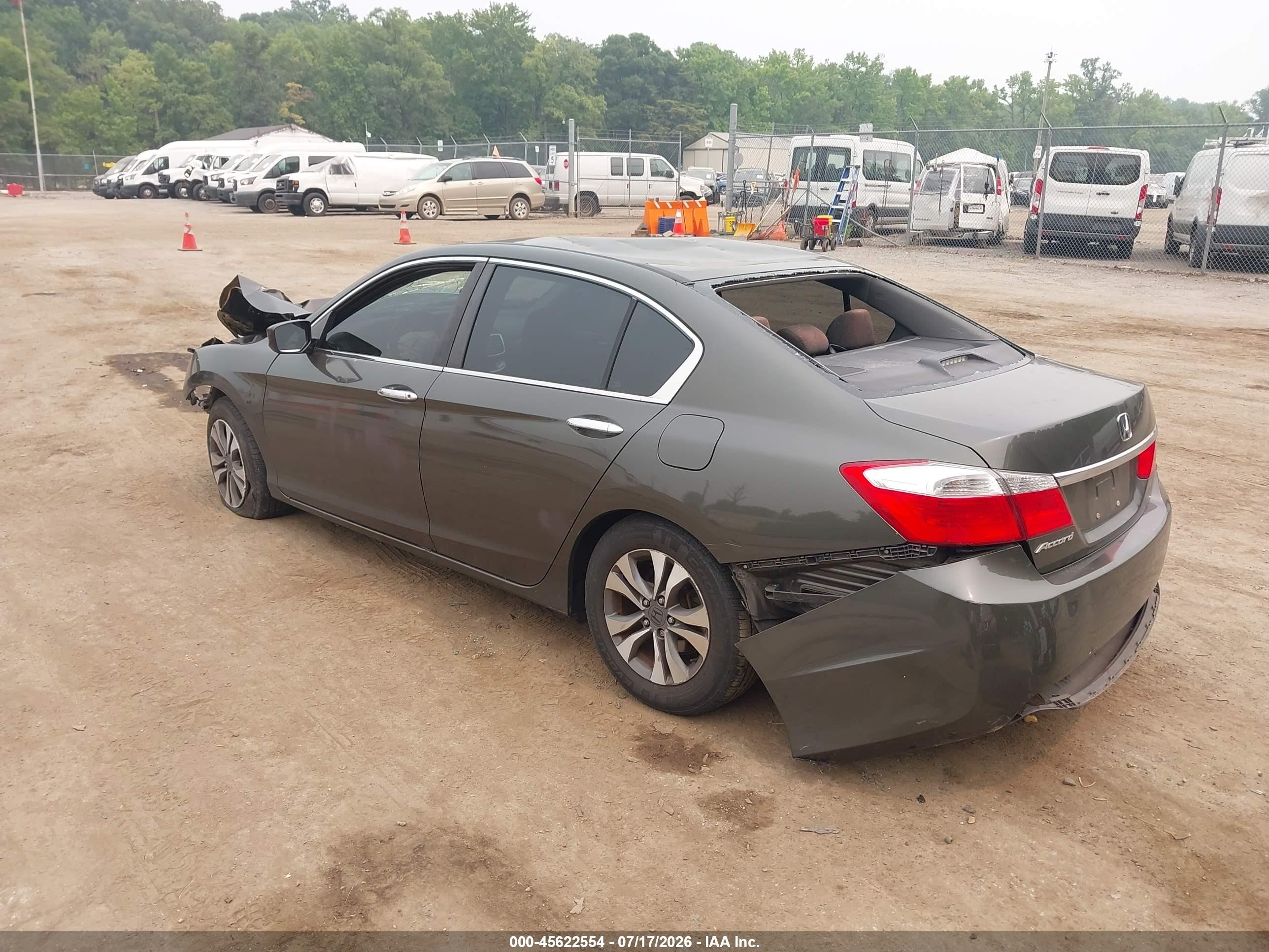 2013 Honda Accord Lx Gray vin: 1HGCR2F32DA152153