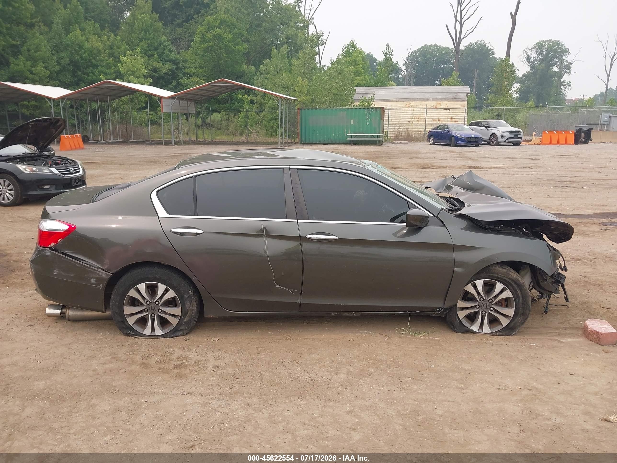 2013 Honda Accord Lx Gray vin: 1HGCR2F32DA152153