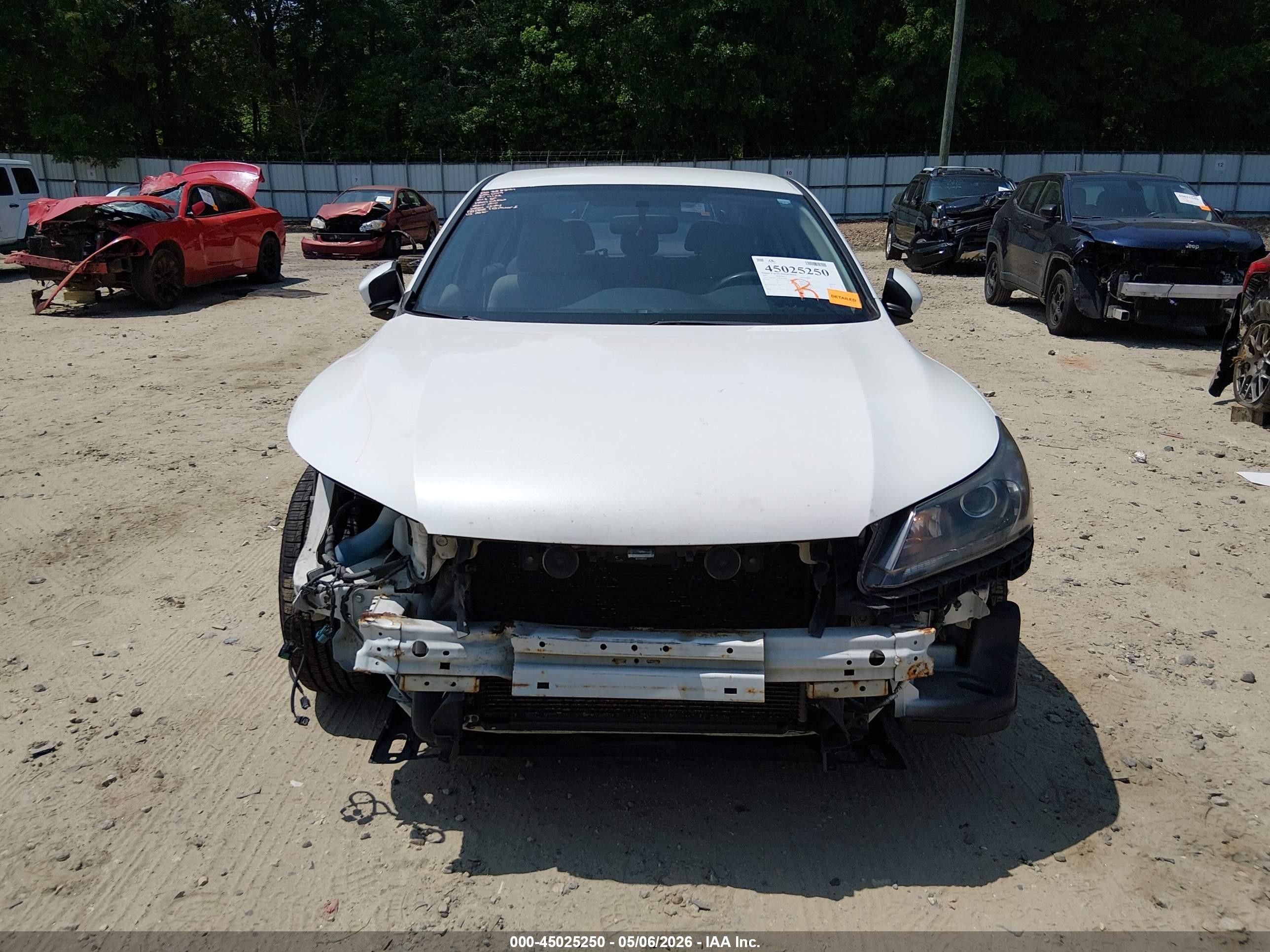2013 Honda Accord Lx White vin: 1HGCR2F32DA155909