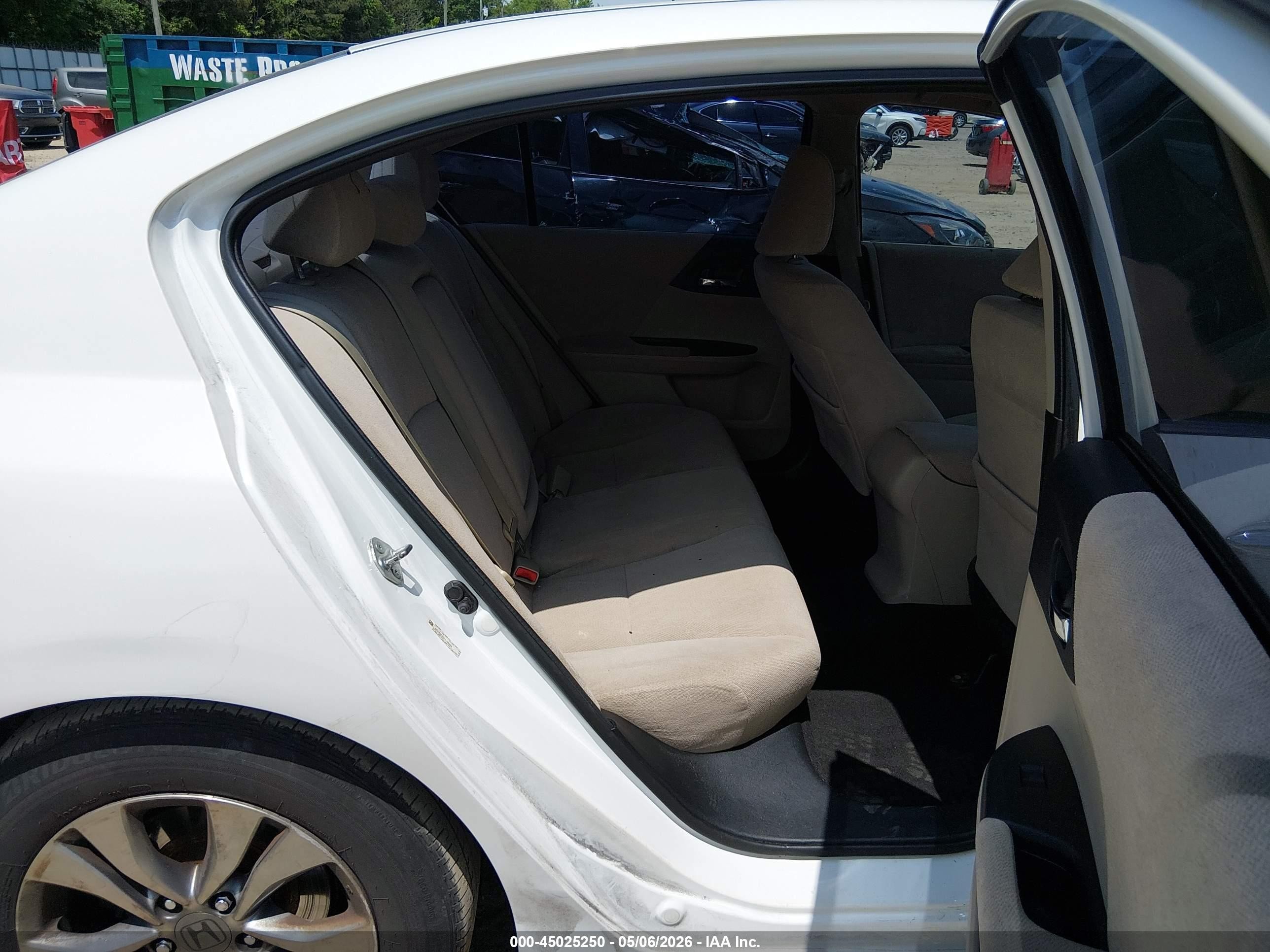 2013 Honda Accord Lx White vin: 1HGCR2F32DA155909