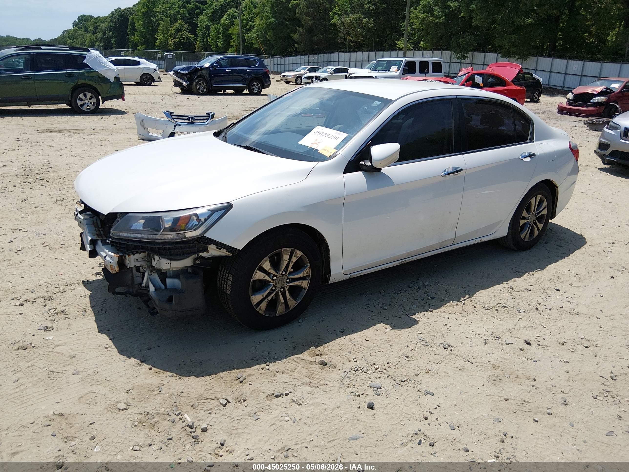 2013 Honda Accord Lx White vin: 1HGCR2F32DA155909