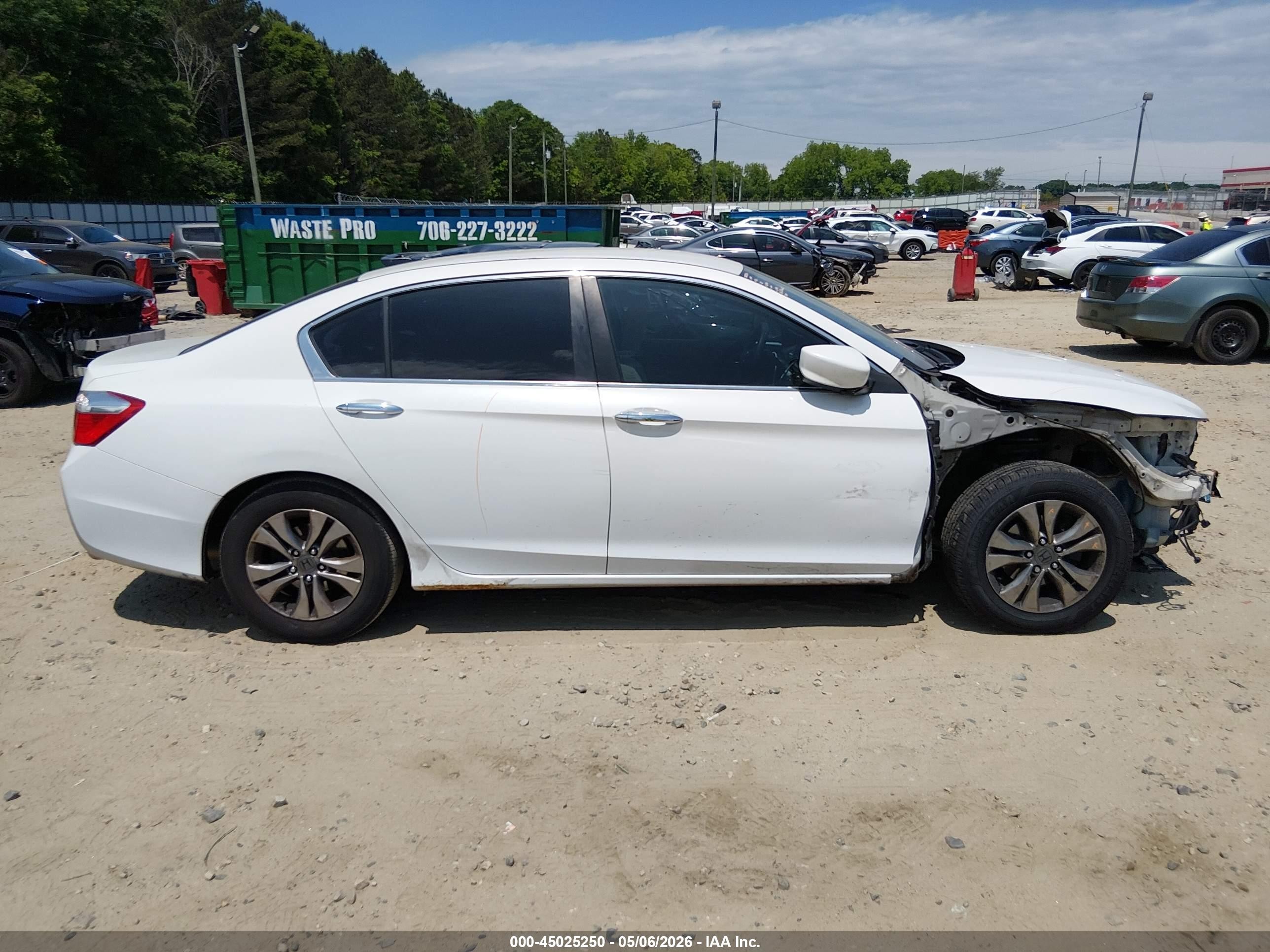 2013 Honda Accord Lx White vin: 1HGCR2F32DA155909