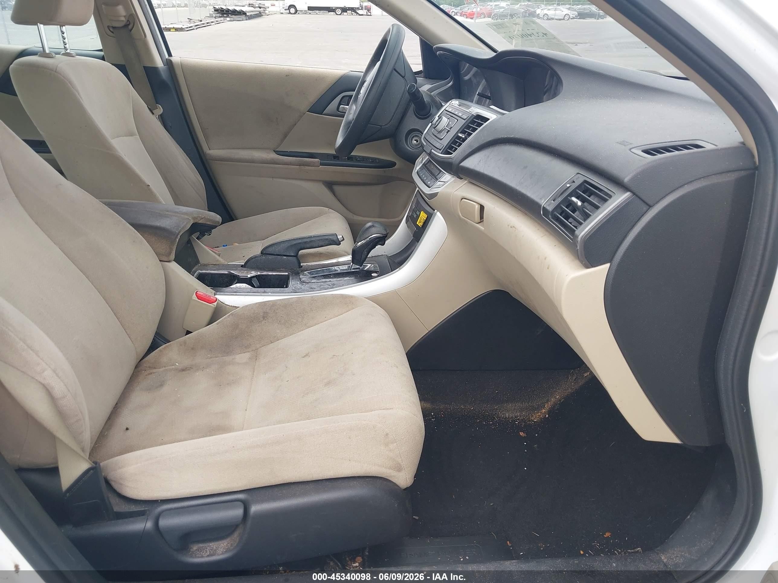 2013 Honda Accord Lx White vin: 1HGCR2F32DA164254