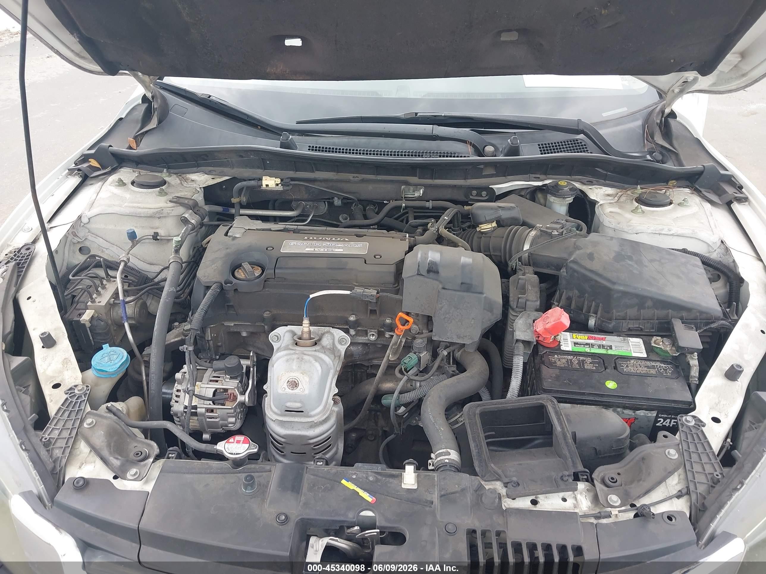 2013 Honda Accord Lx White vin: 1HGCR2F32DA164254