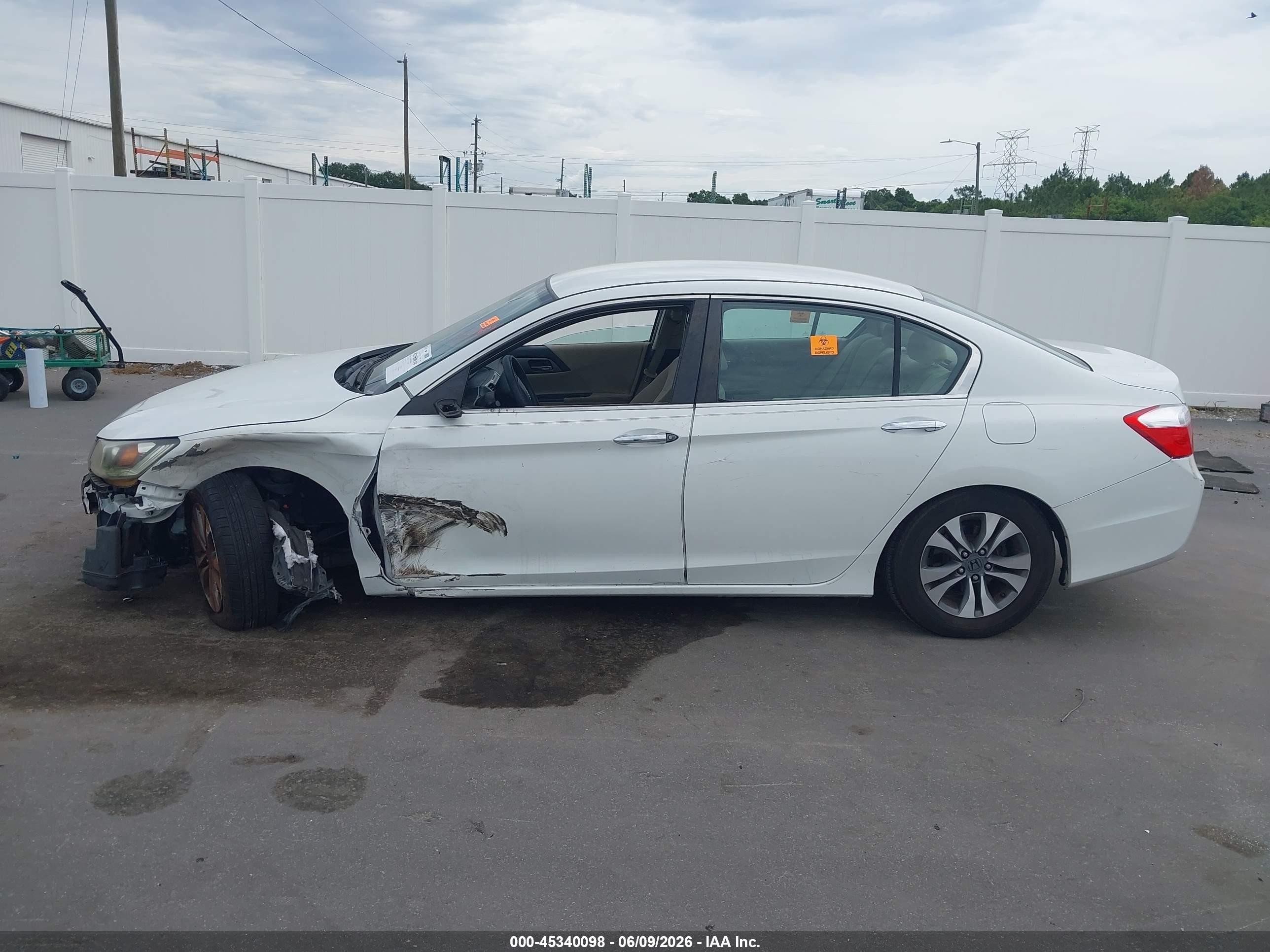 2013 Honda Accord Lx White vin: 1HGCR2F32DA164254