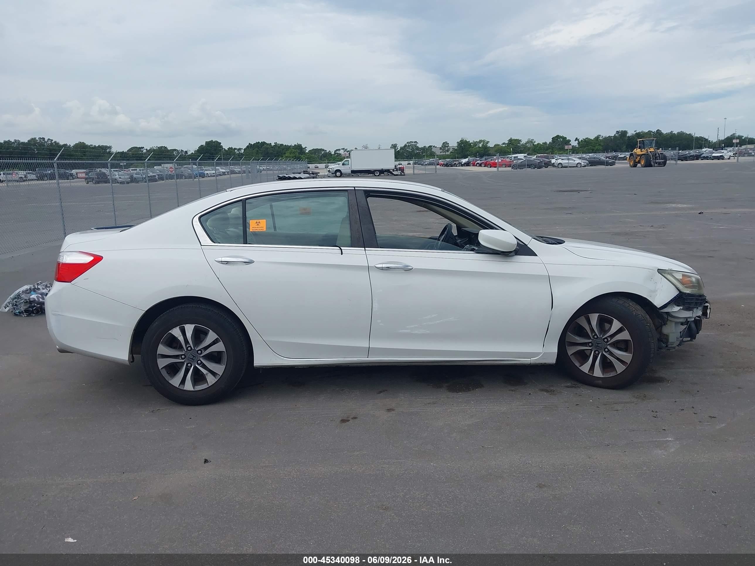 2013 Honda Accord Lx White vin: 1HGCR2F32DA164254