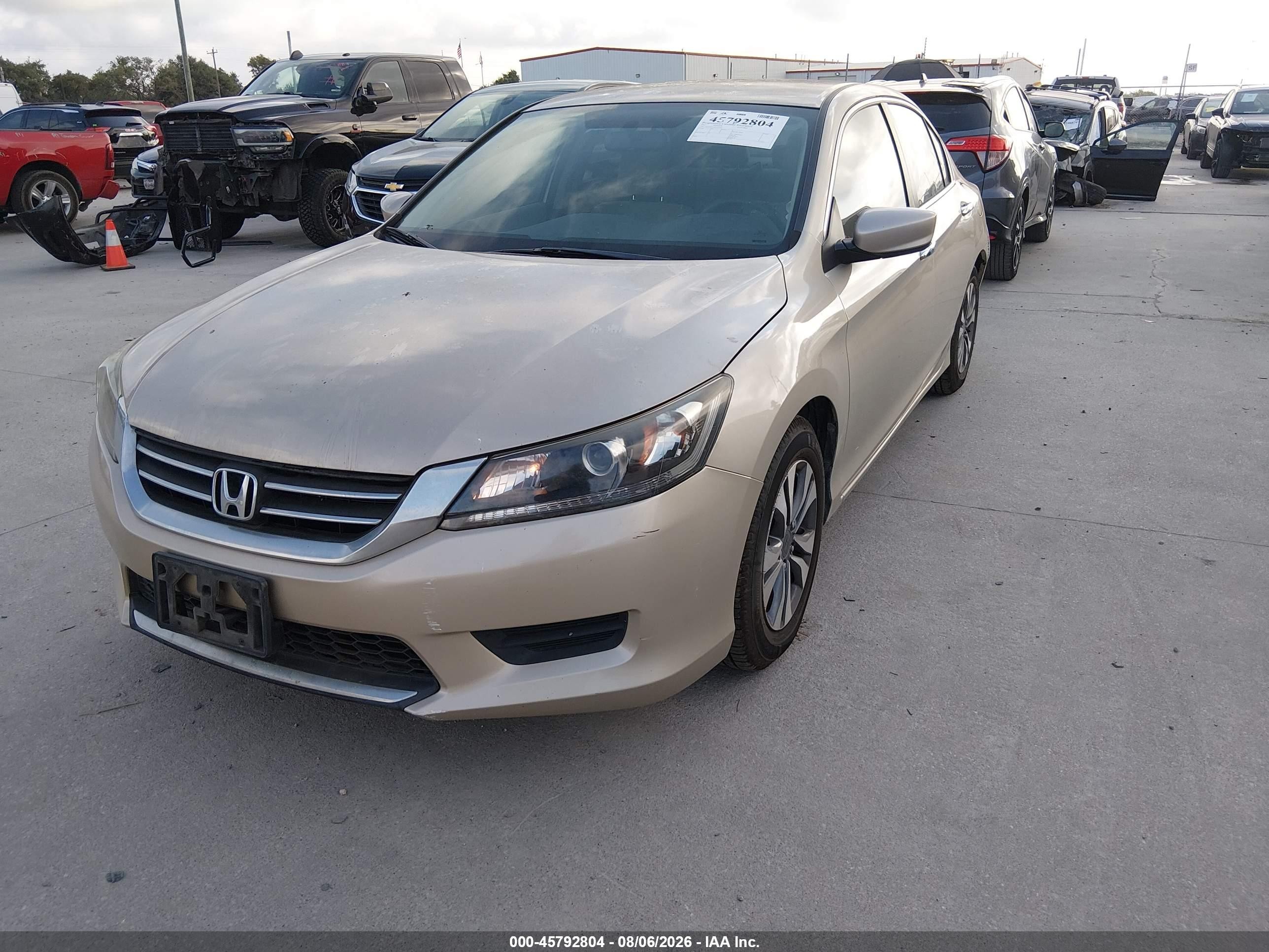 2013 Honda Accord Lx Бежевый vin: 1HGCR2F32DA171592