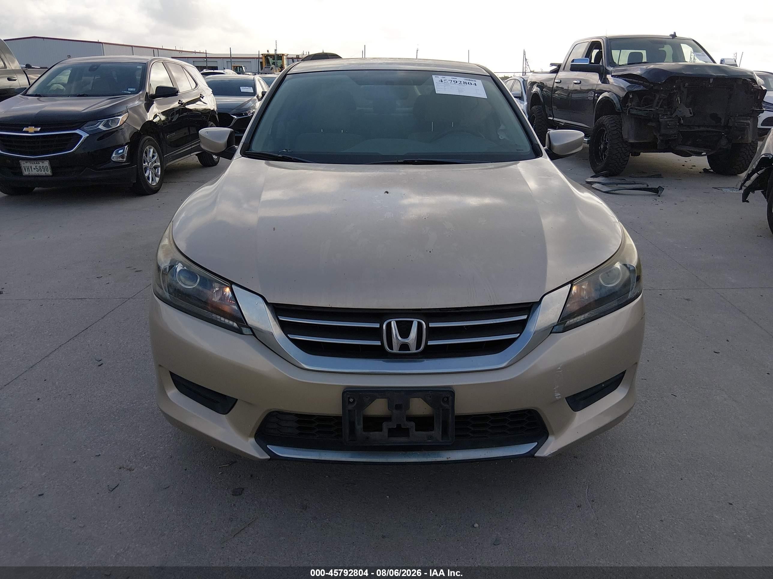 2013 Honda Accord Lx Бежевый vin: 1HGCR2F32DA171592