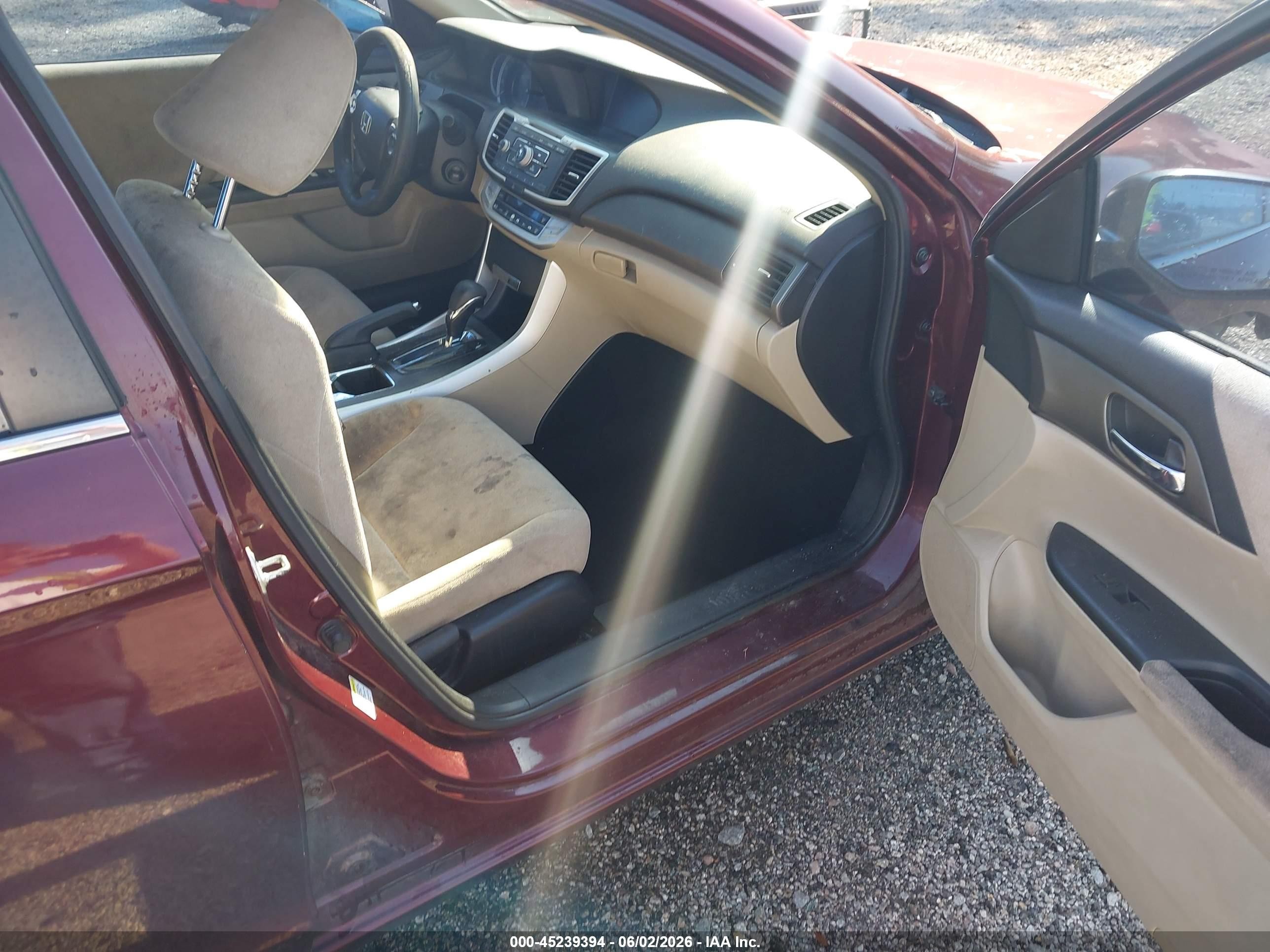 2013 Honda Accord Lx Red vin: 1HGCR2F32DA190434