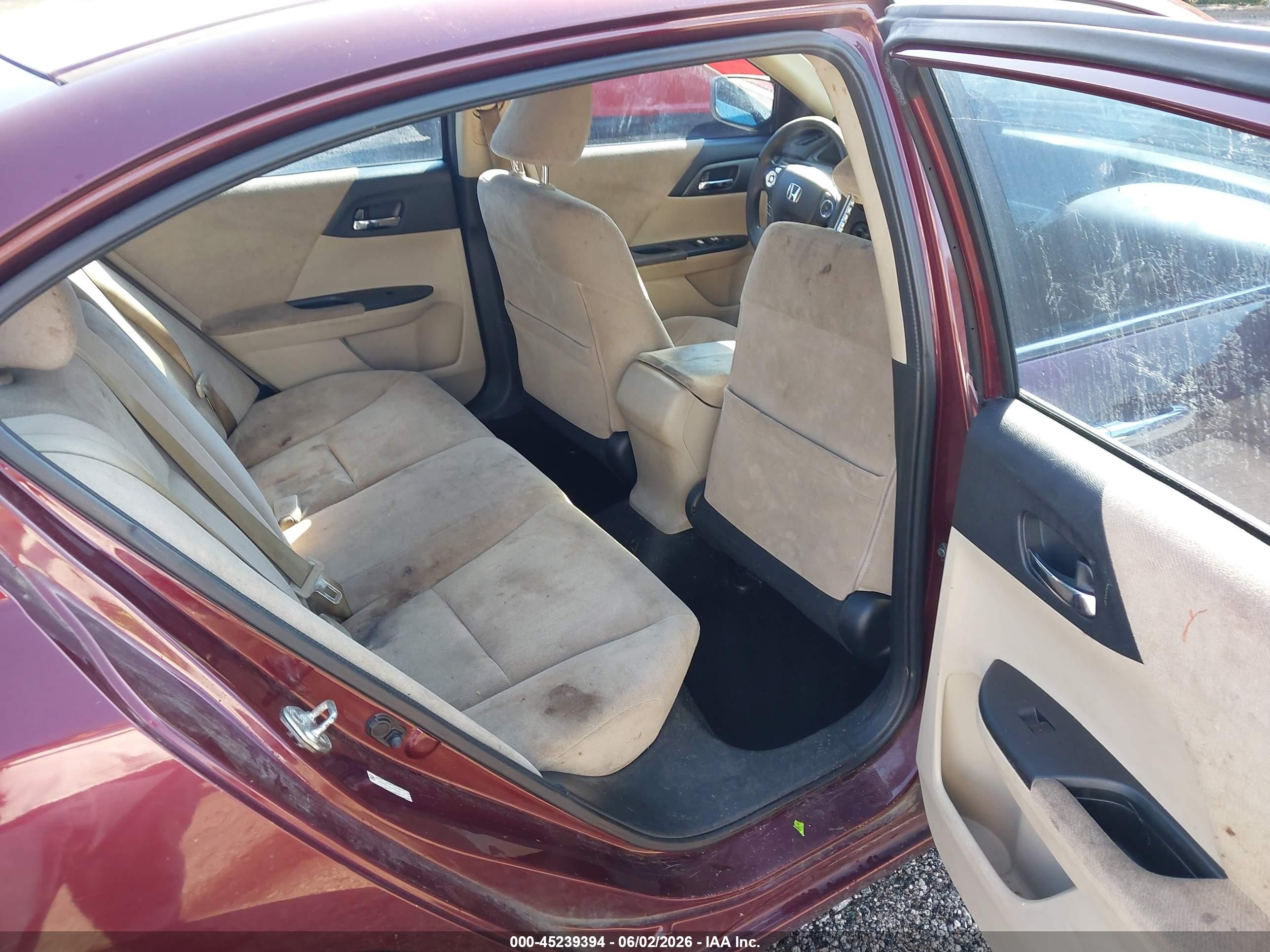 2013 Honda Accord Lx Red vin: 1HGCR2F32DA190434