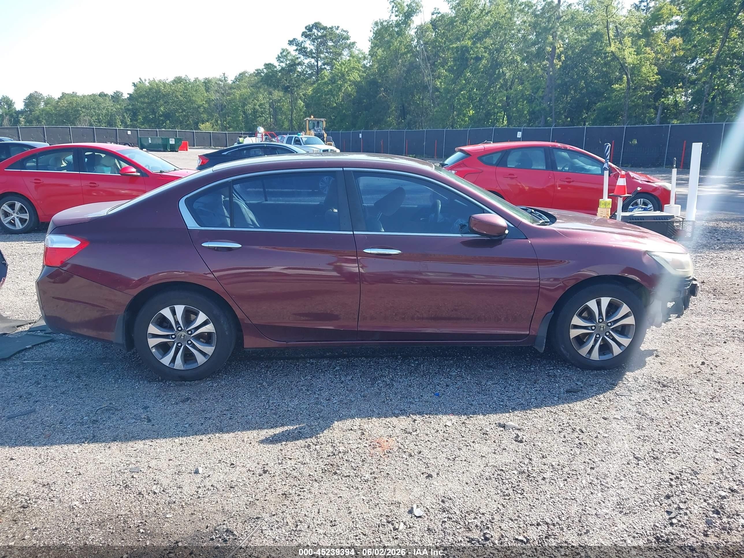 2013 Honda Accord Lx Red vin: 1HGCR2F32DA190434