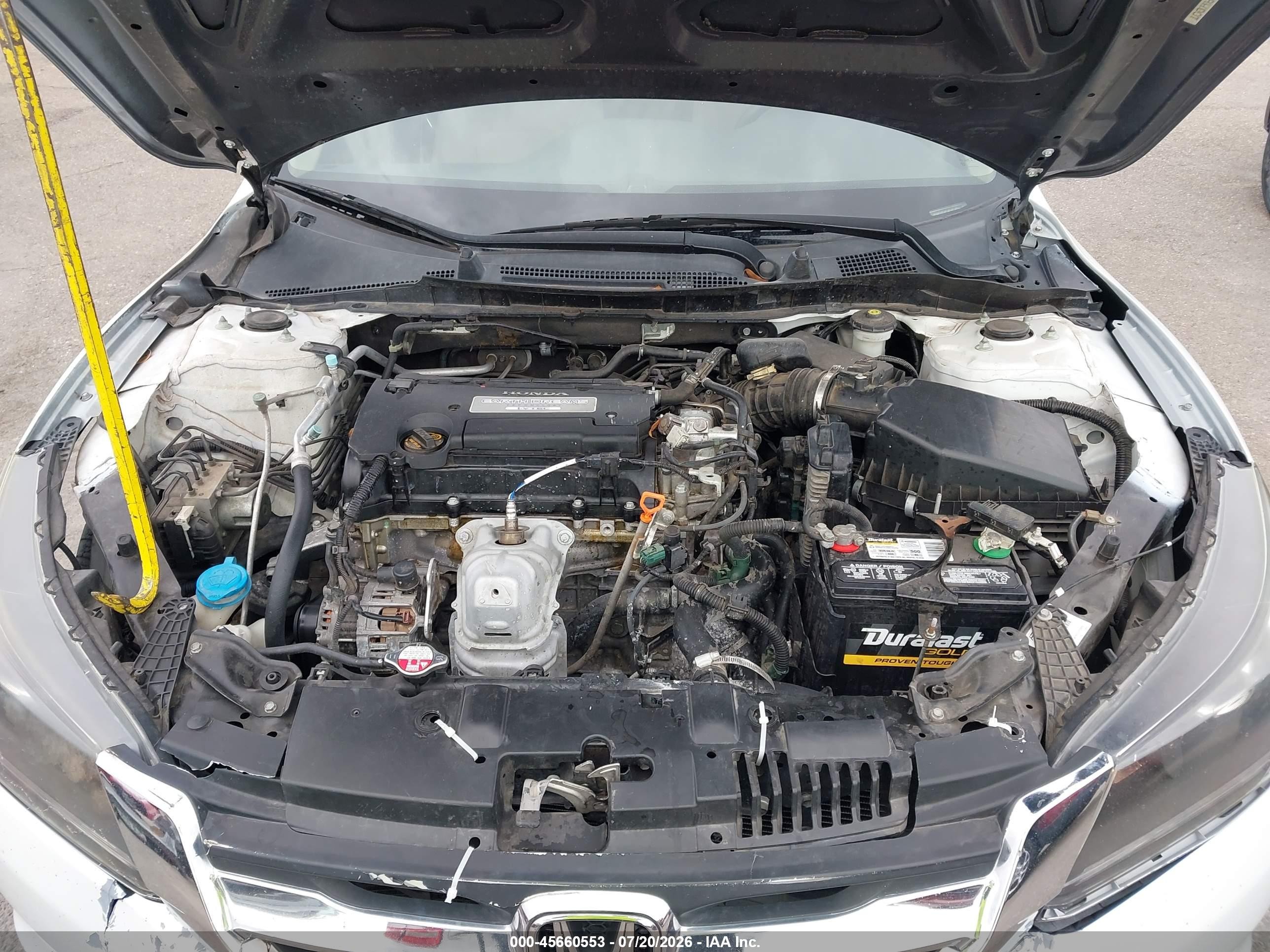 2013 Honda Accord Lx White vin: 1HGCR2F32DA191194