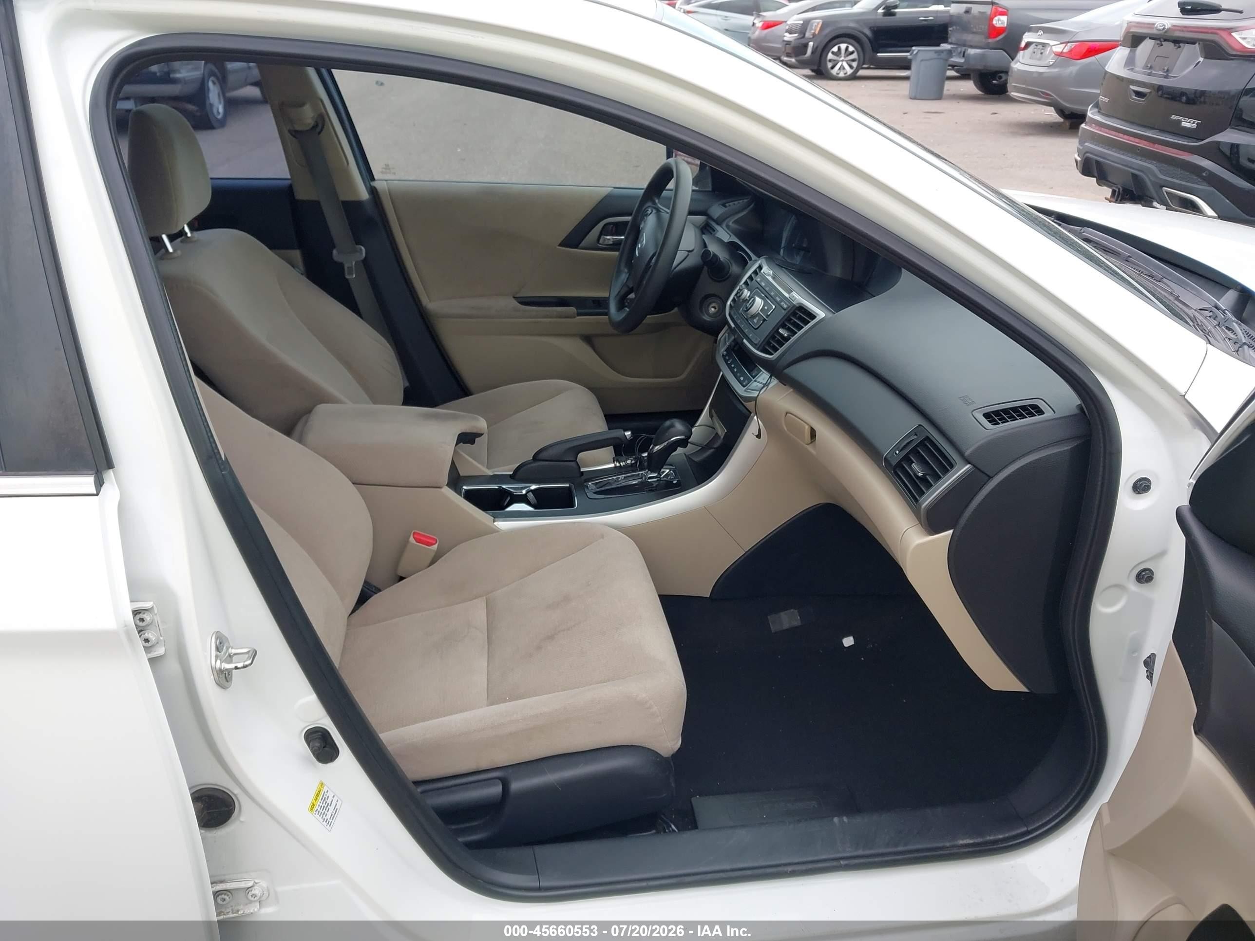 2013 Honda Accord Lx White vin: 1HGCR2F32DA191194