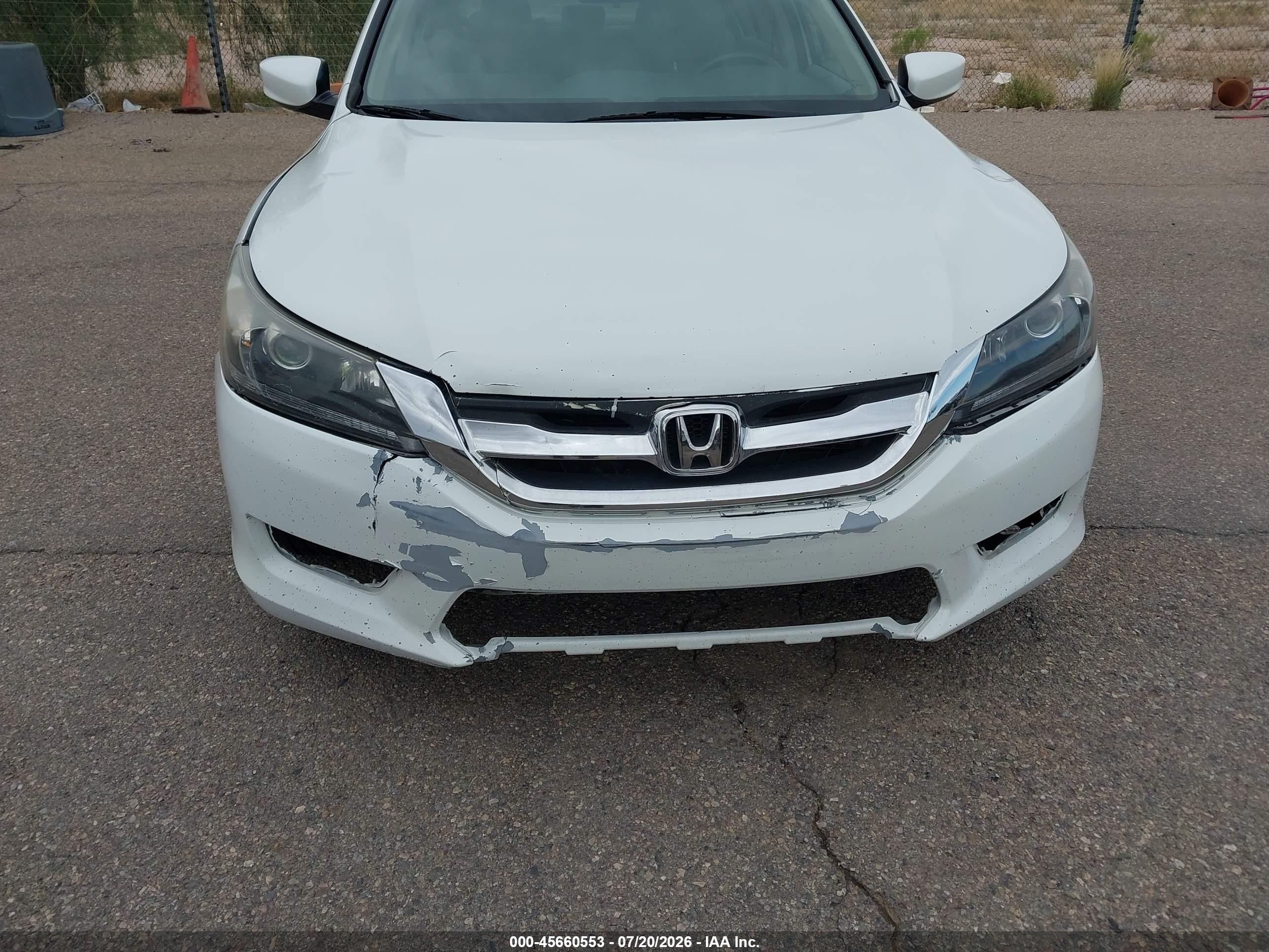 2013 Honda Accord Lx White vin: 1HGCR2F32DA191194