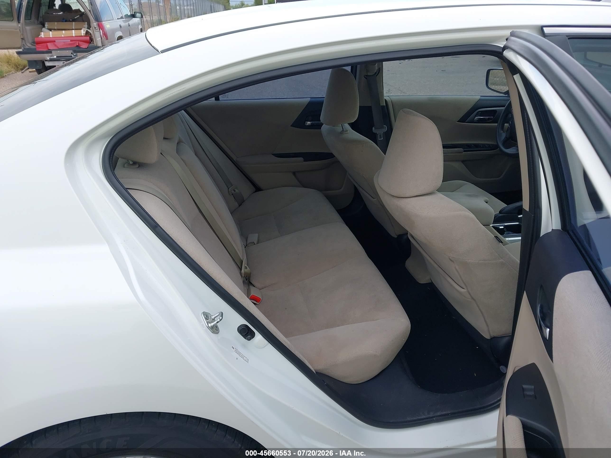 2013 Honda Accord Lx White vin: 1HGCR2F32DA191194