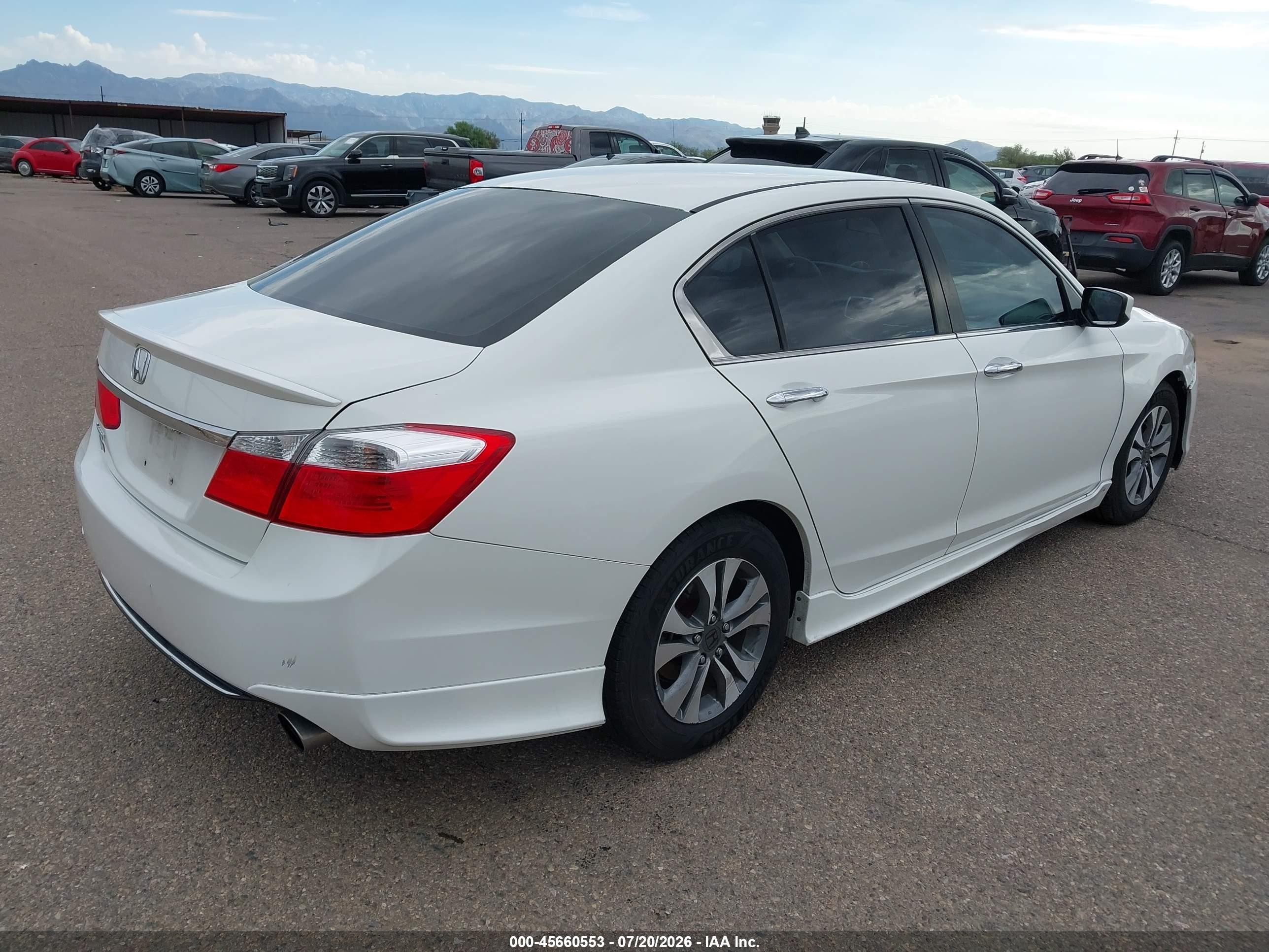 2013 Honda Accord Lx White vin: 1HGCR2F32DA191194