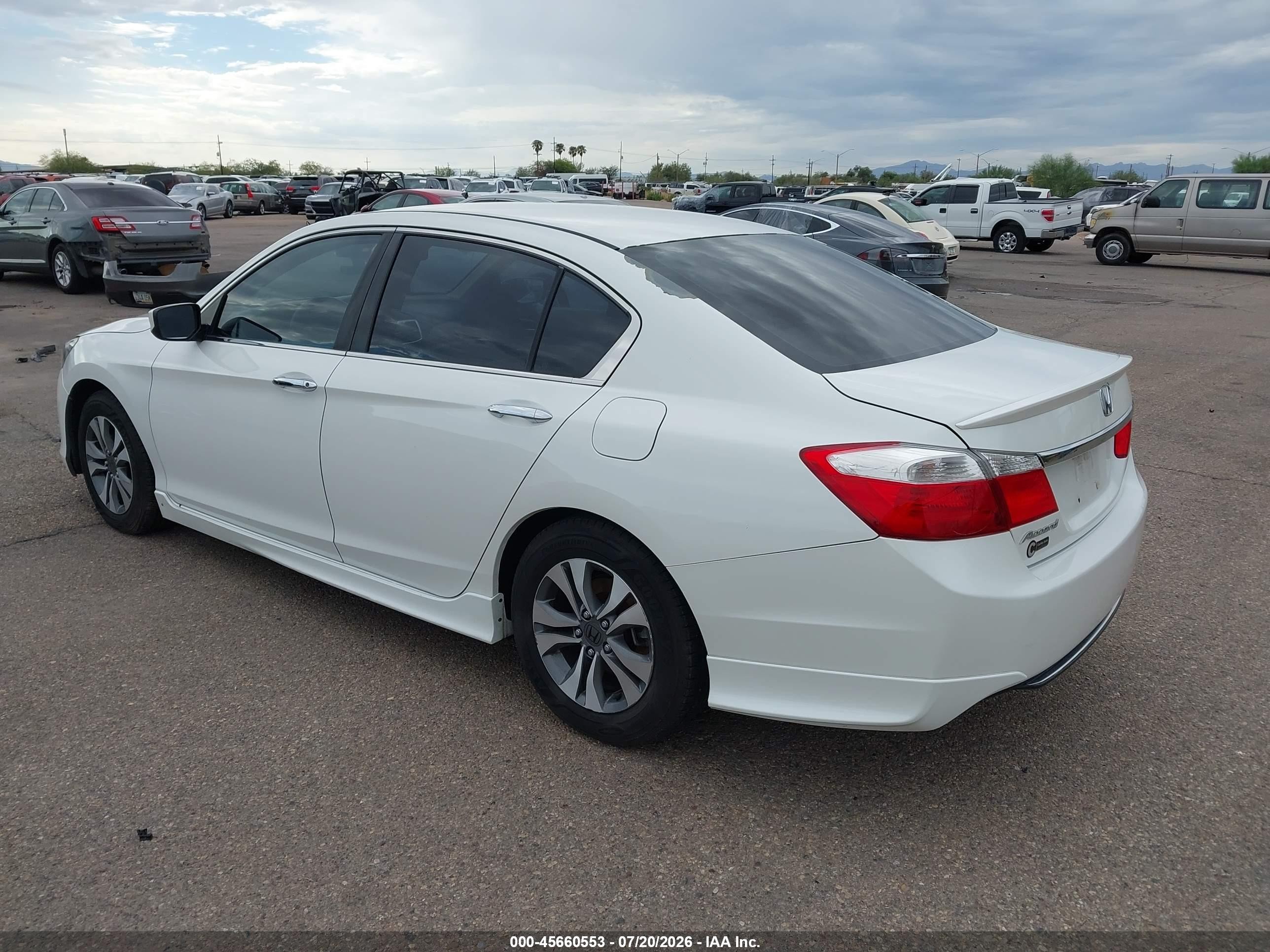 2013 Honda Accord Lx White vin: 1HGCR2F32DA191194