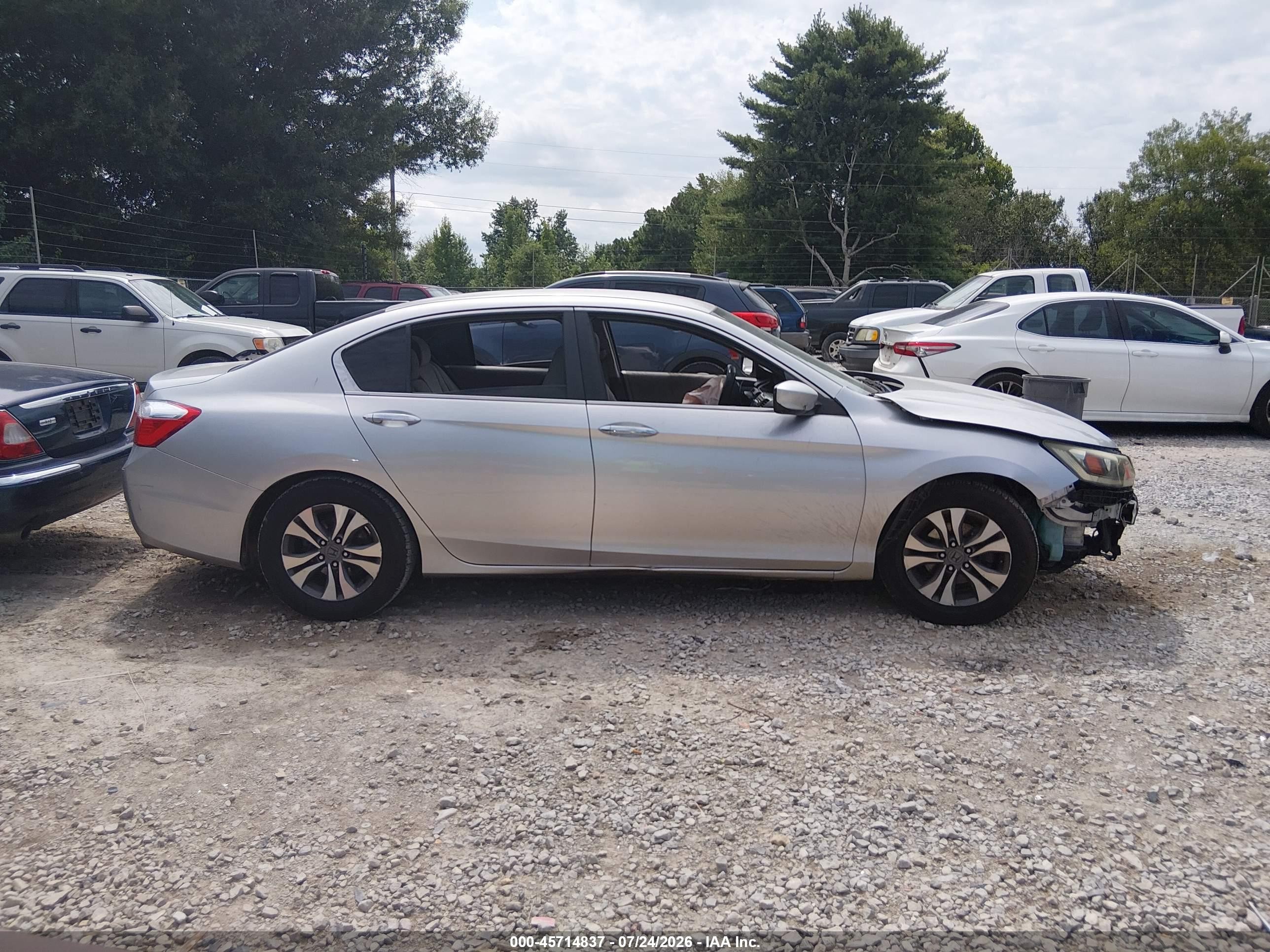 2013 Honda Accord Lx Silver vin: 1HGCR2F32DA198257