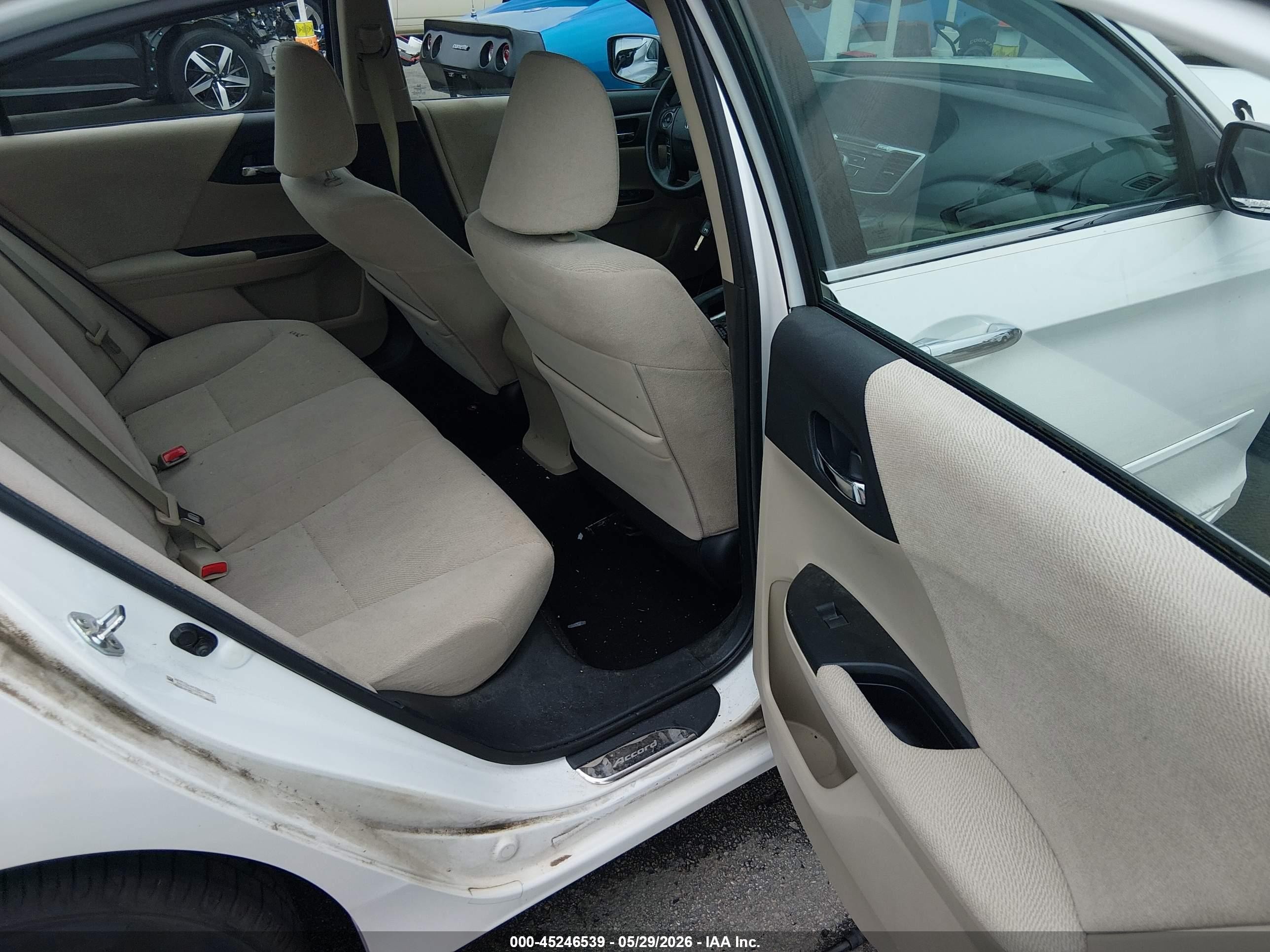 2013 Honda Accord Lx White vin: 1HGCR2F32DA230611