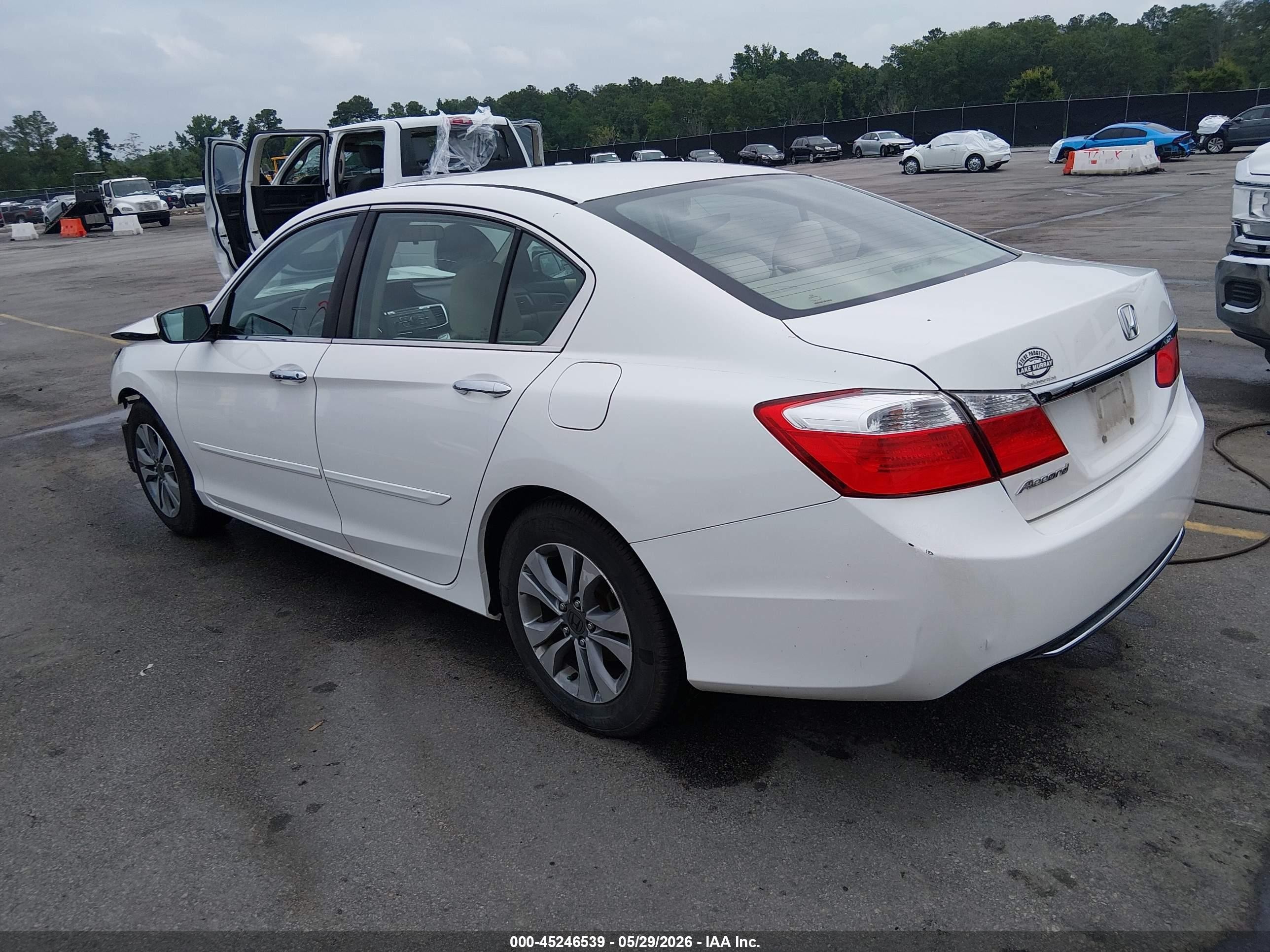 2013 Honda Accord Lx White vin: 1HGCR2F32DA230611
