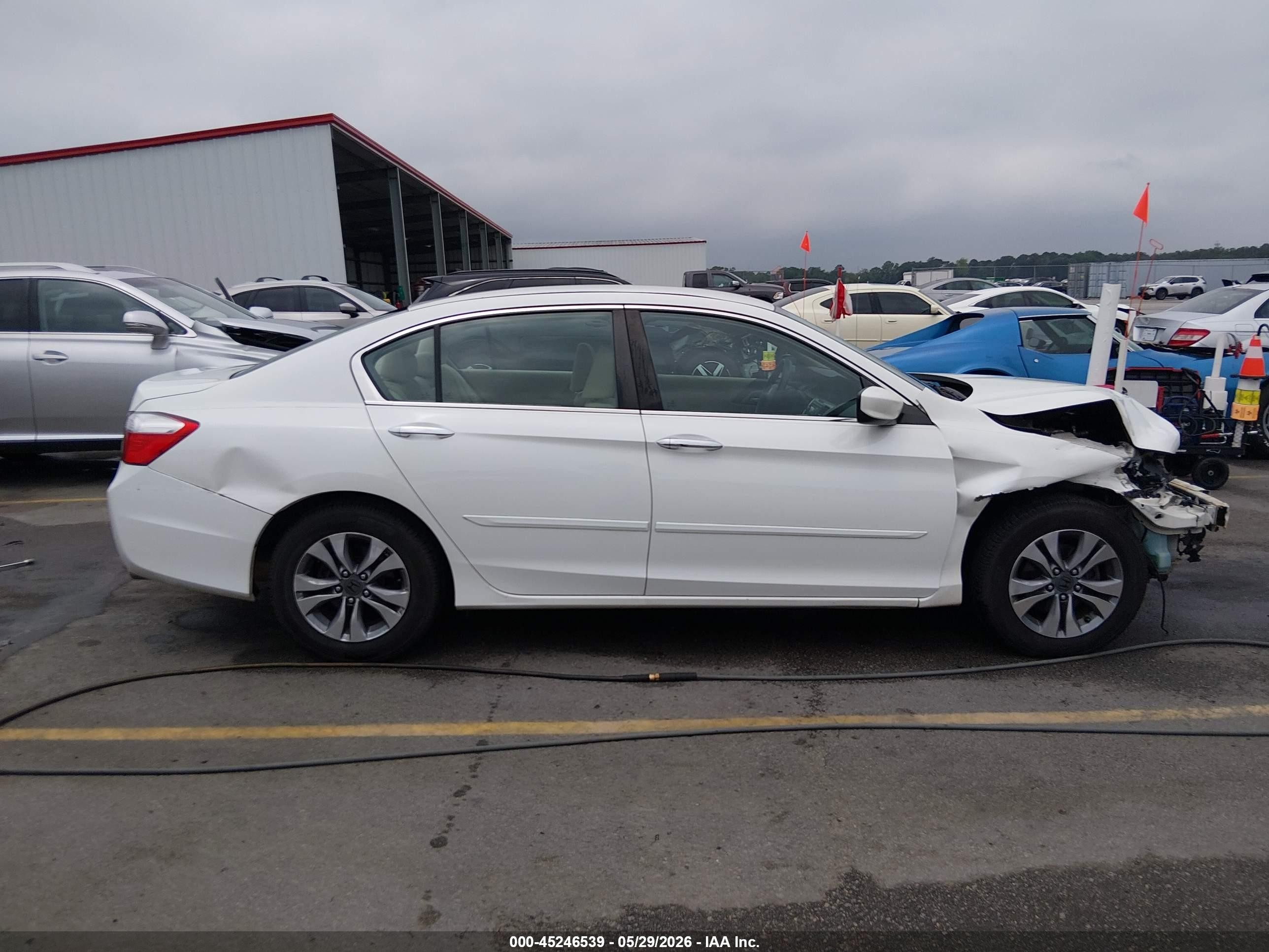 2013 Honda Accord Lx White vin: 1HGCR2F32DA230611