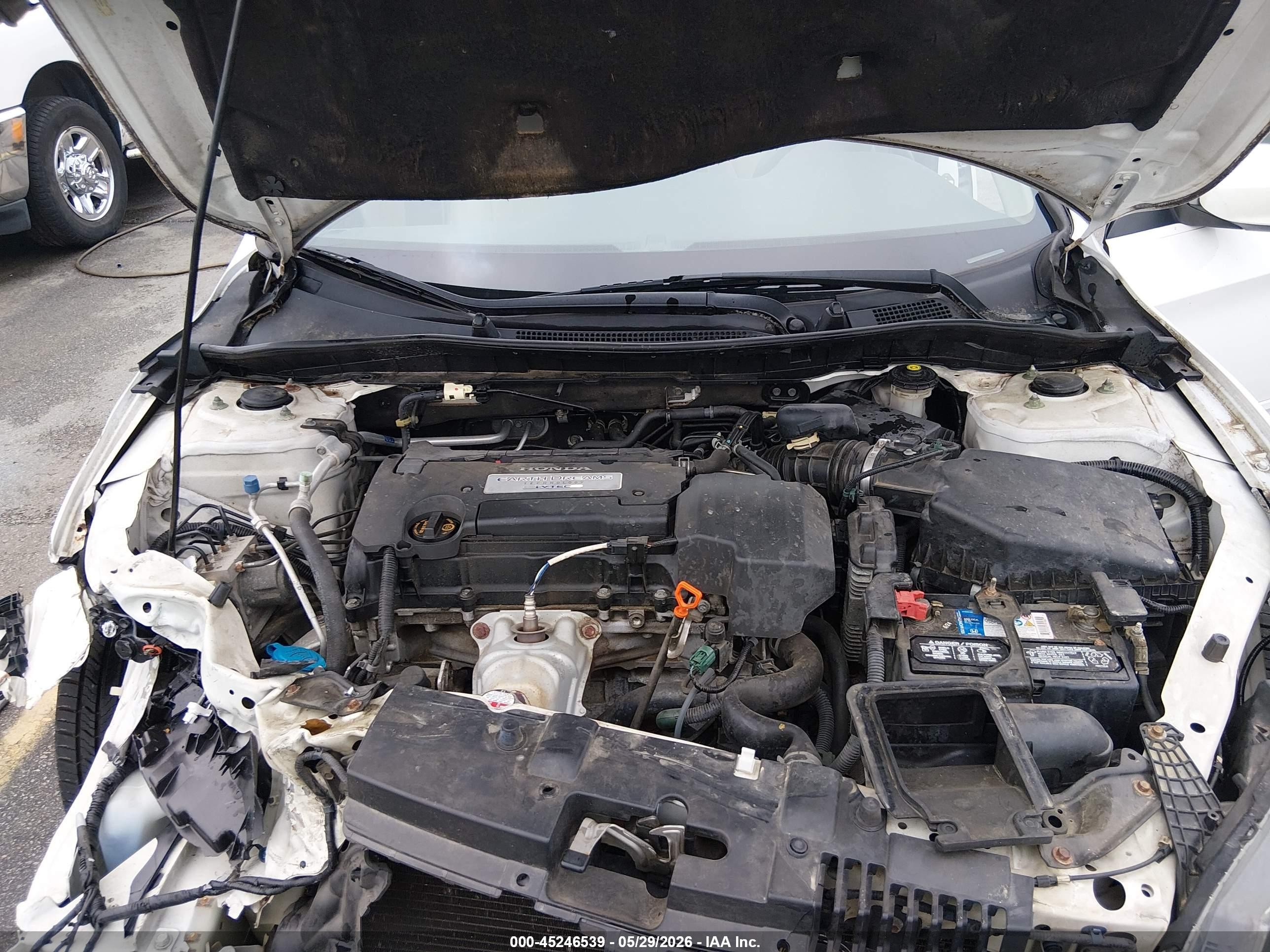 2013 Honda Accord Lx White vin: 1HGCR2F32DA230611