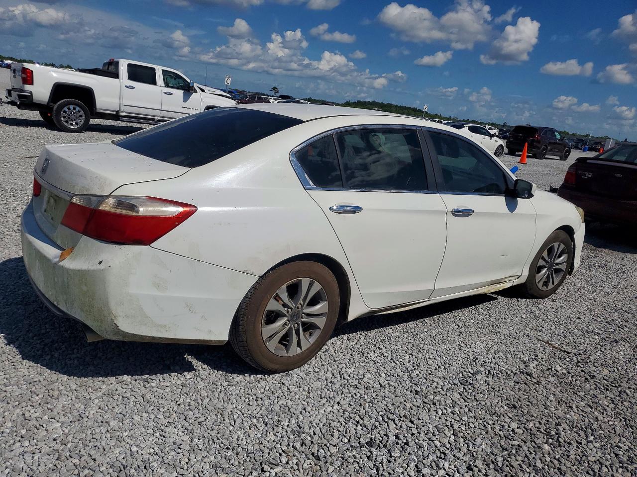 2013 Honda Accord Lx White vin: 1HGCR2F32DA232021