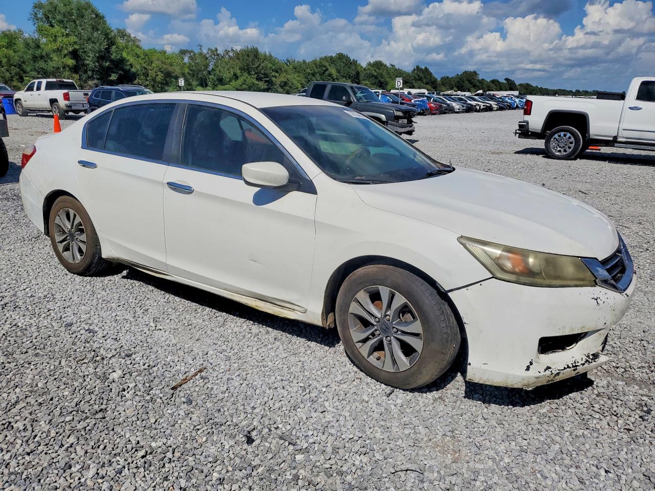 2013 Honda Accord Lx White vin: 1HGCR2F32DA232021
