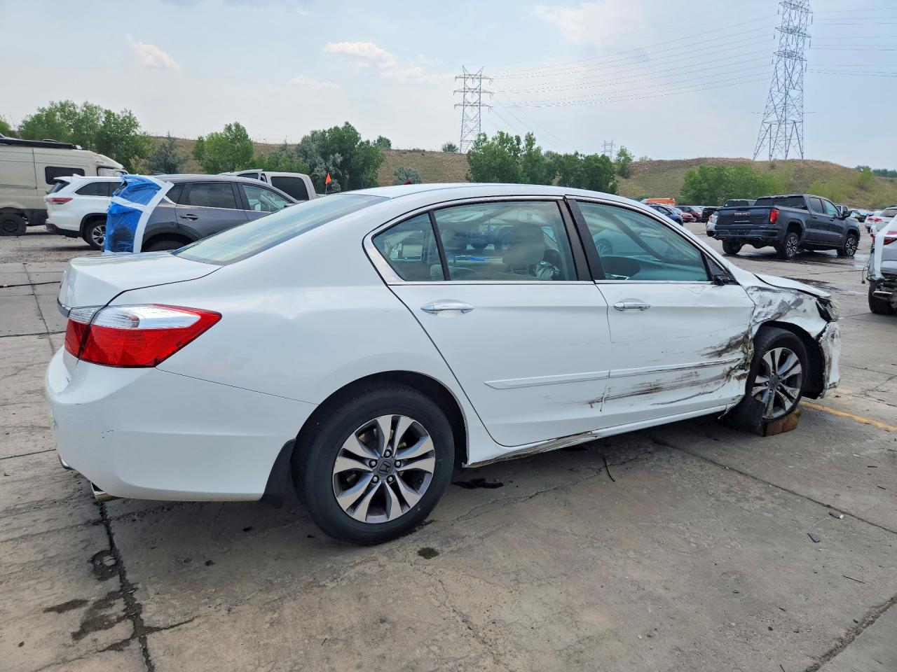 2013 Honda Accord Lx White vin: 1HGCR2F32DA262541