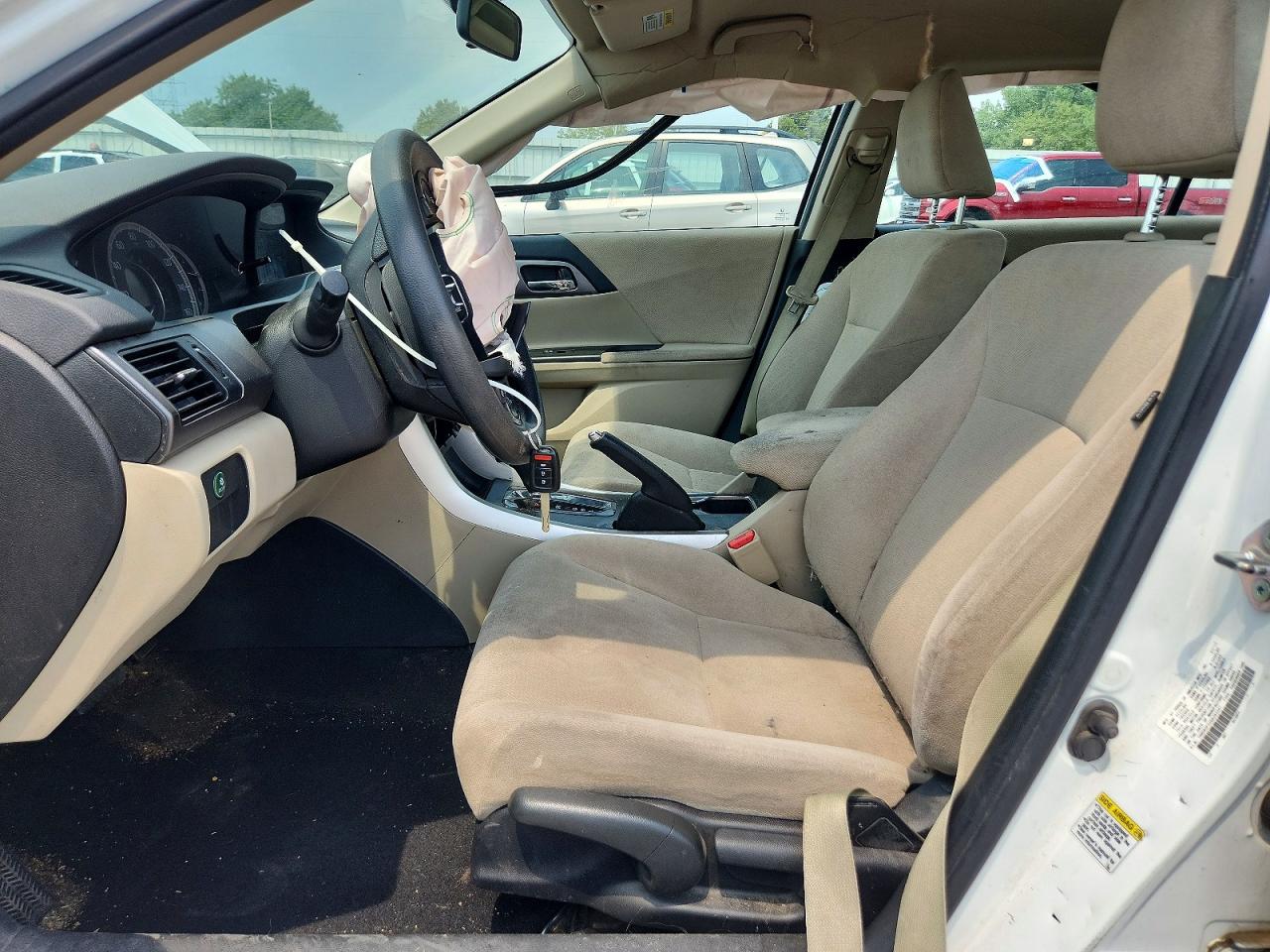 2013 Honda Accord Lx White vin: 1HGCR2F32DA262541
