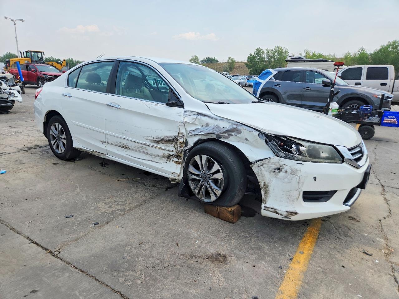 2013 Honda Accord Lx White vin: 1HGCR2F32DA262541