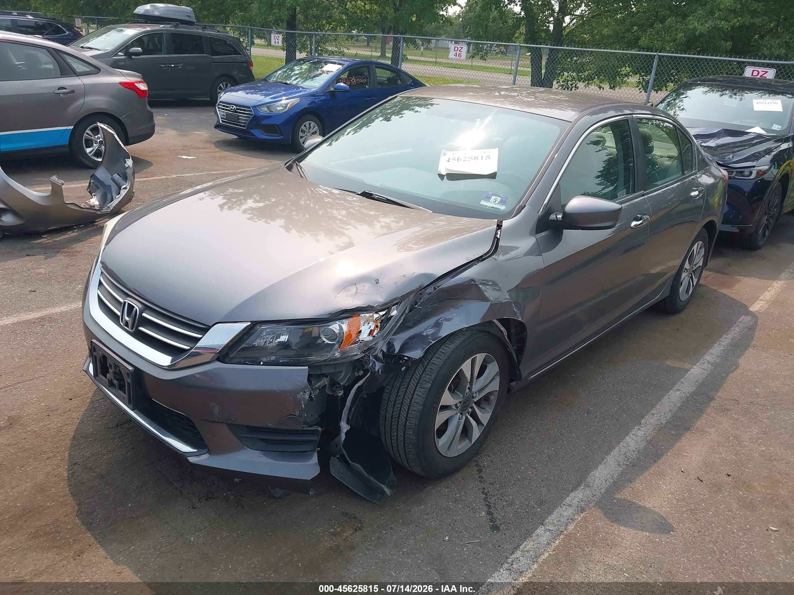 2013 Honda Accord Lx Gray vin: 1HGCR2F32DA268792